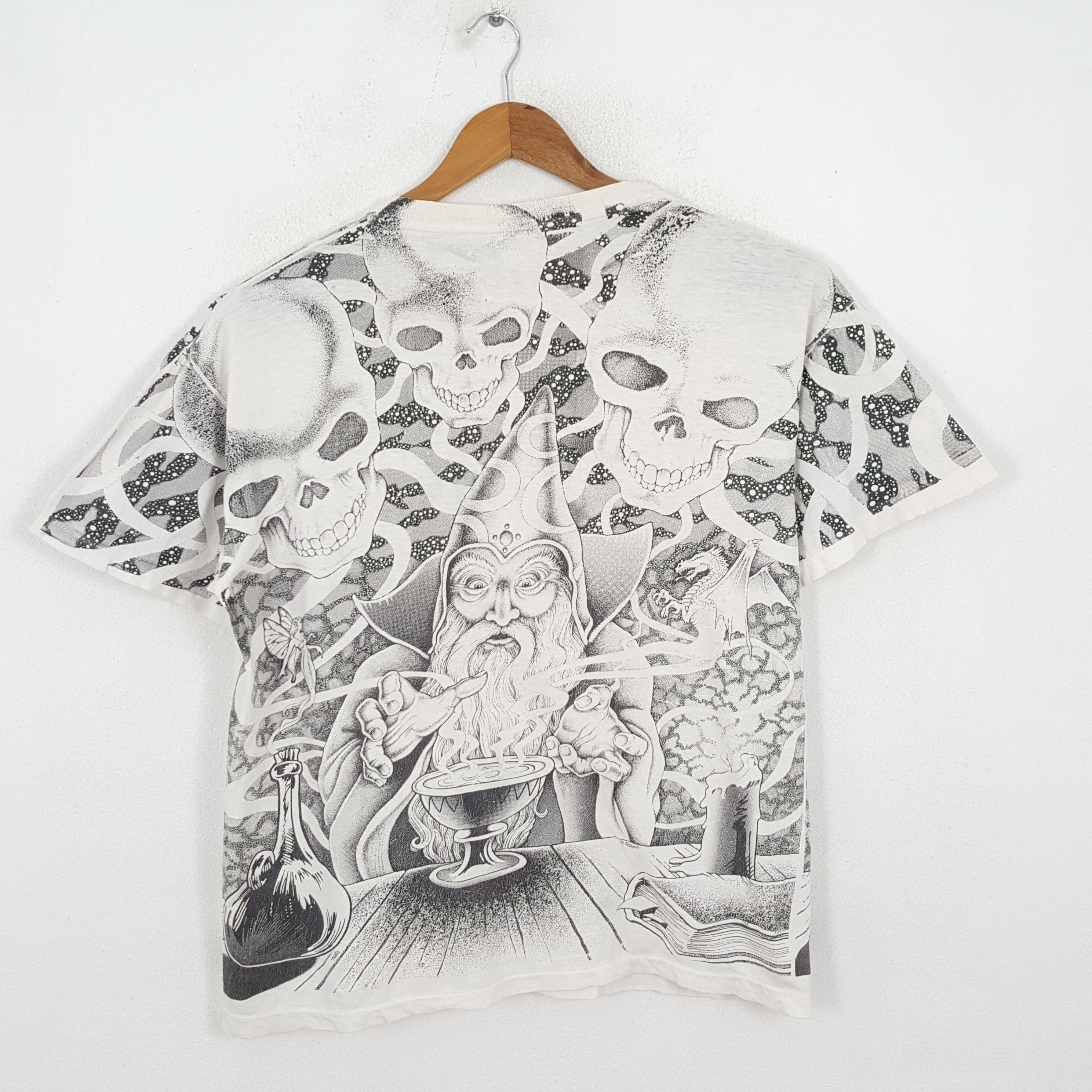 Caribbean × Vintage Vintage 90's Witch Wizard Movie Full Print Design T-Shirts Size US XL / EU 56 / 4 - 3 Thumbnail