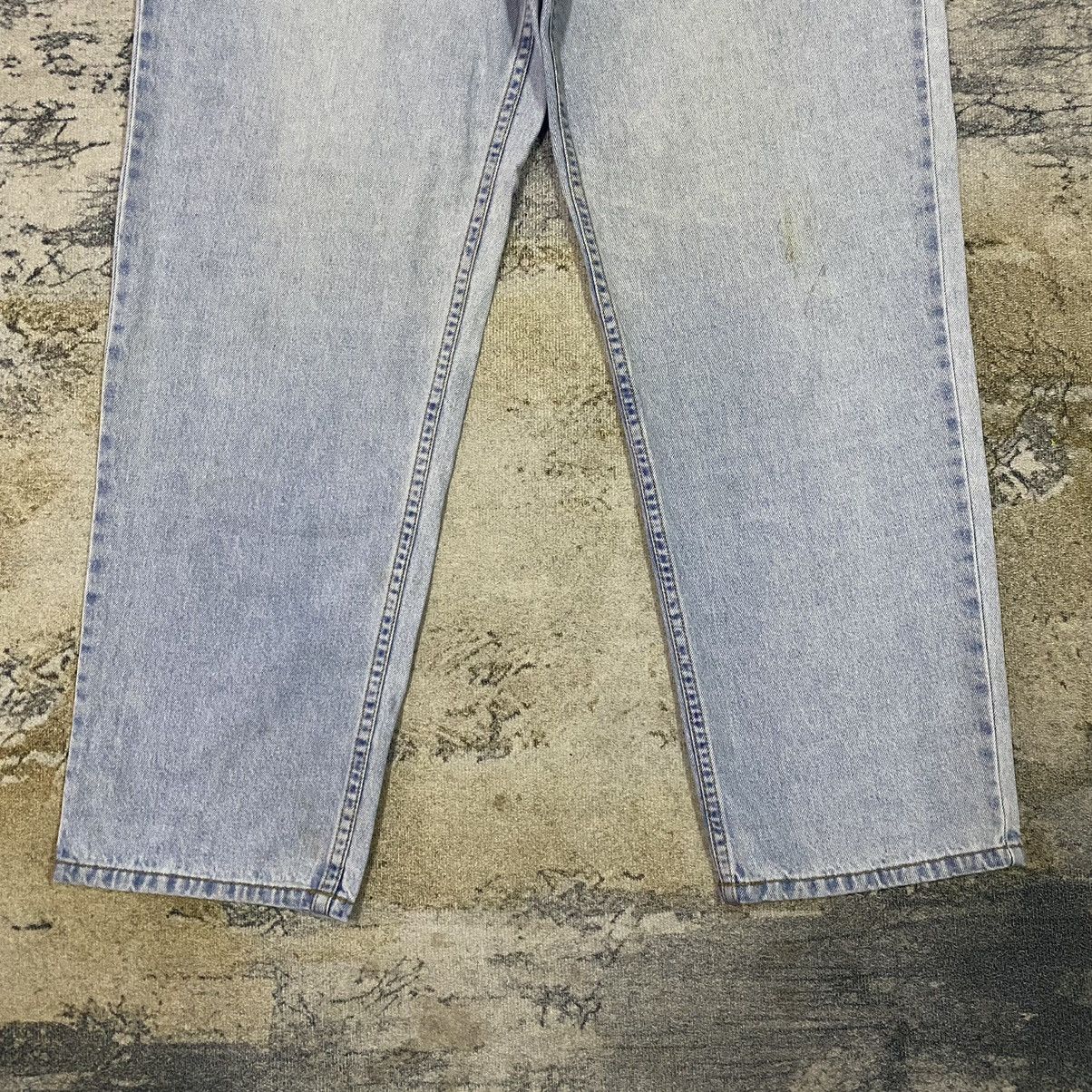 L.L. Bean × Vintage Vintage LL Bean Faded Light Washed Oversize Baggy Denim jean Size 33" - 3 Thumbnail