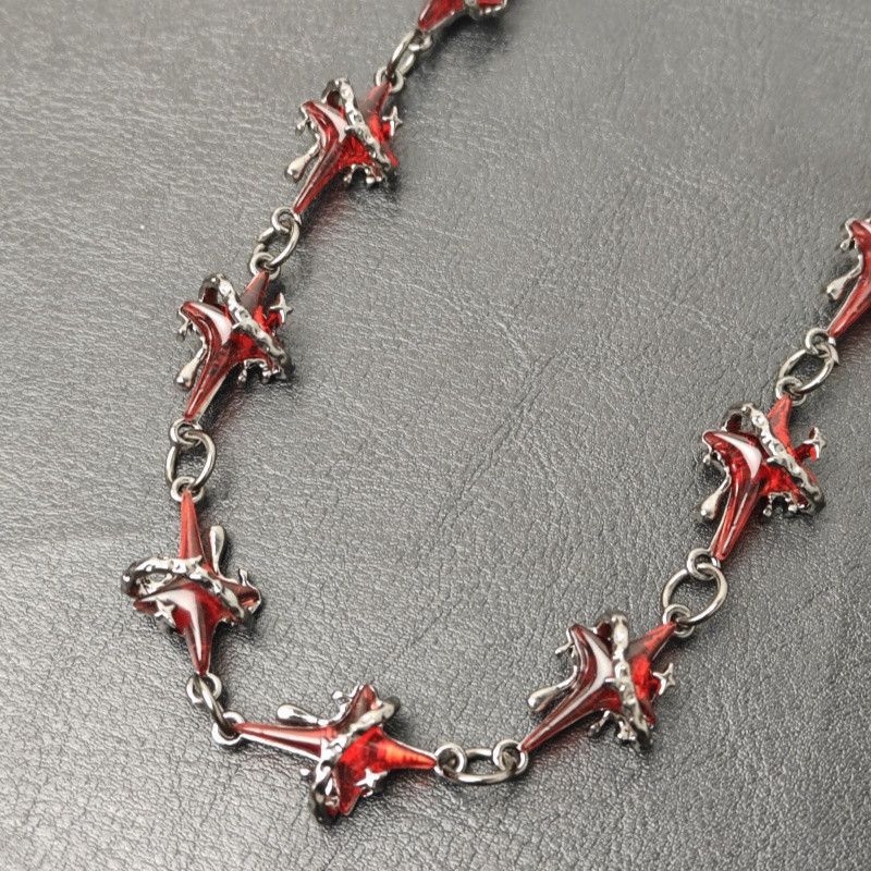 Vintage Punk Crimson Red Cross Keychain Size ONE SIZE - 6 Thumbnail