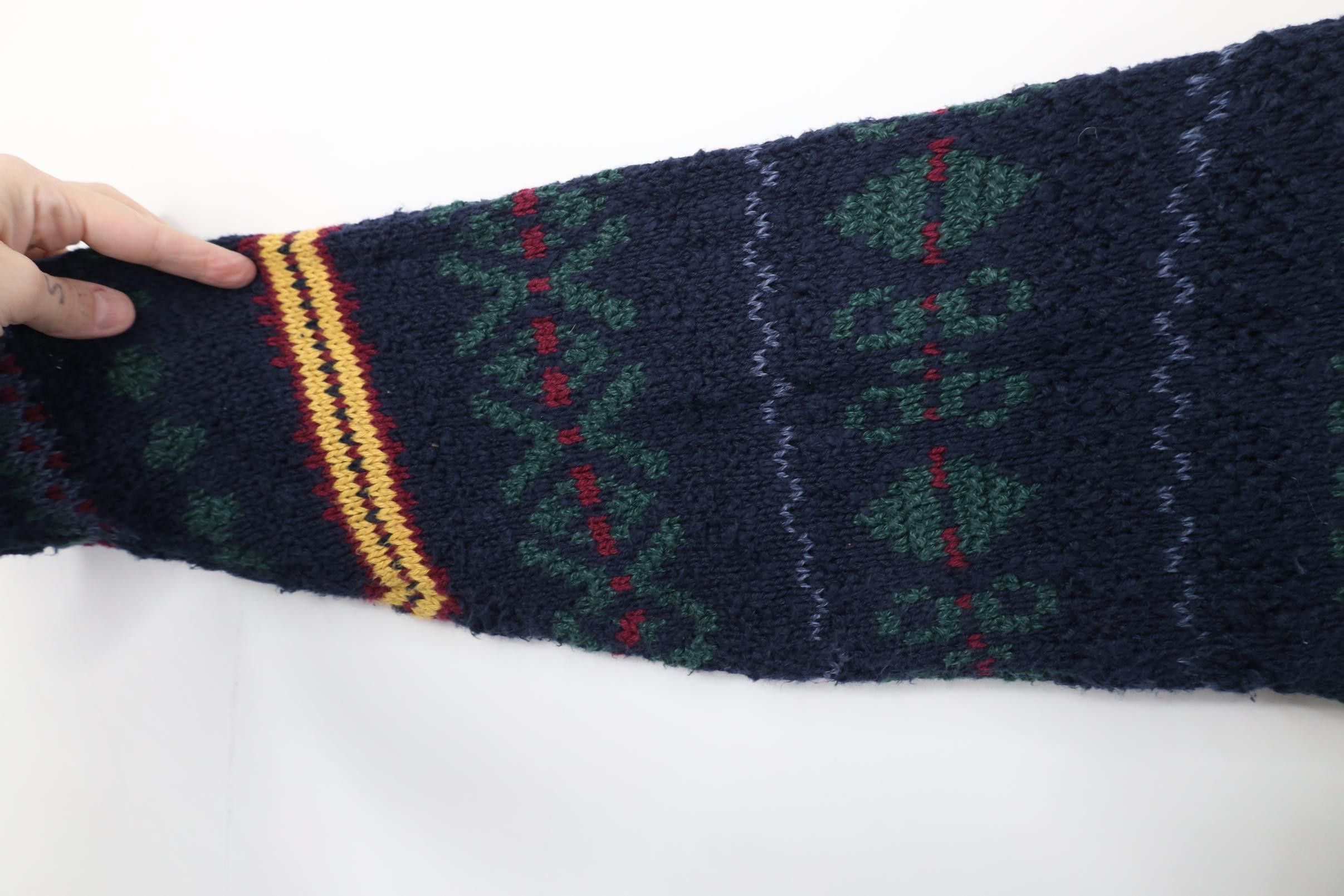 Vintage Vintage 90s Streetwear Knit Fair Isle Crewneck Sweater USA Size US L / EU 52-54 / 3 - 7 Thumbnail