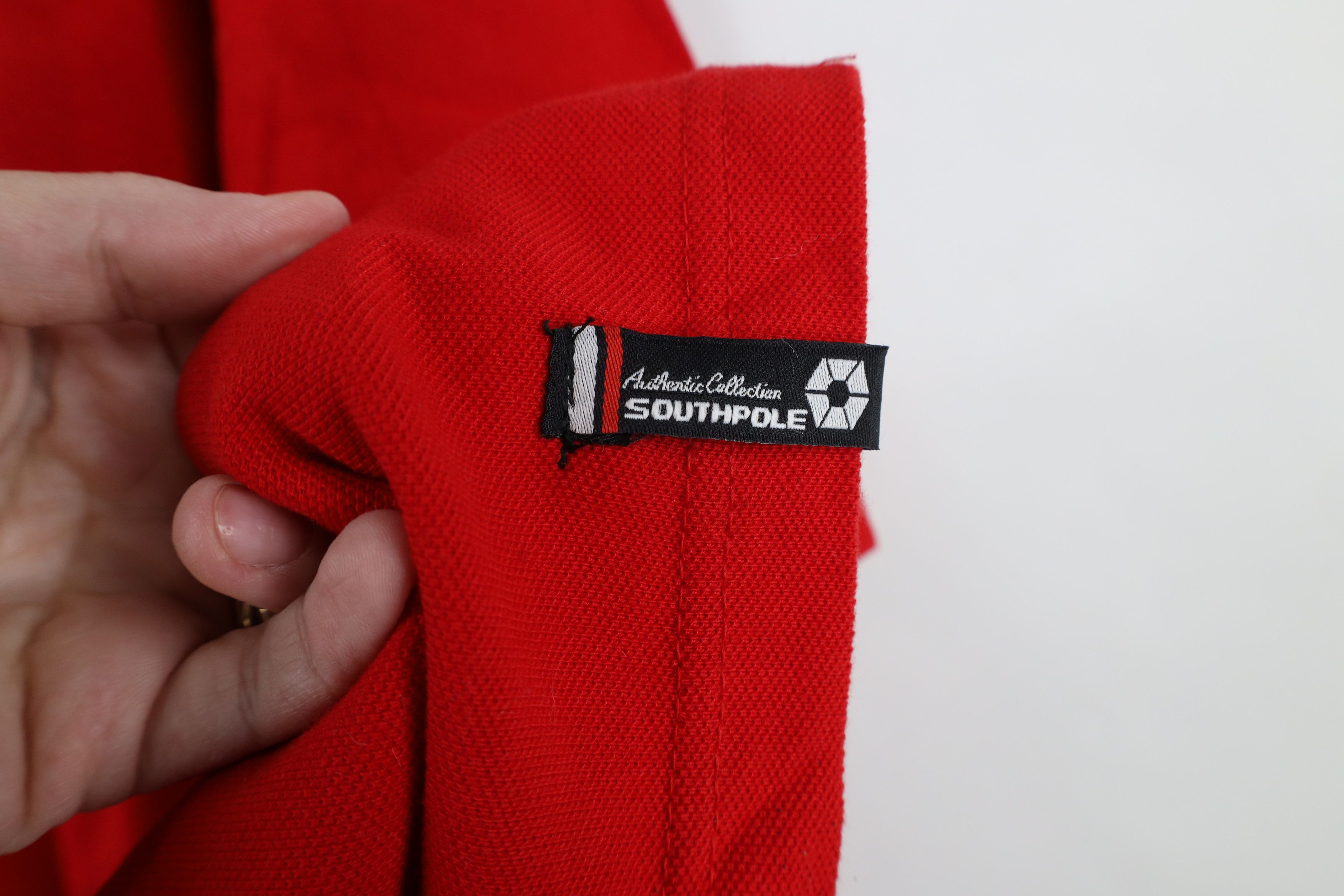 Southpole × Vintage Vintage Y2K Southpole Crest Collared Polo Shirt Red Cotton Size US L / EU 52-54 / 3 - 5 Thumbnail