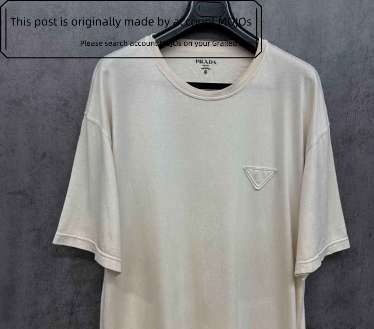 Prada Sz XXL Prada Triangle Logo Patch Fade Yellow Tee mojos18054 Size US XXL / EU 58 / 5 - 2 Thumbnail