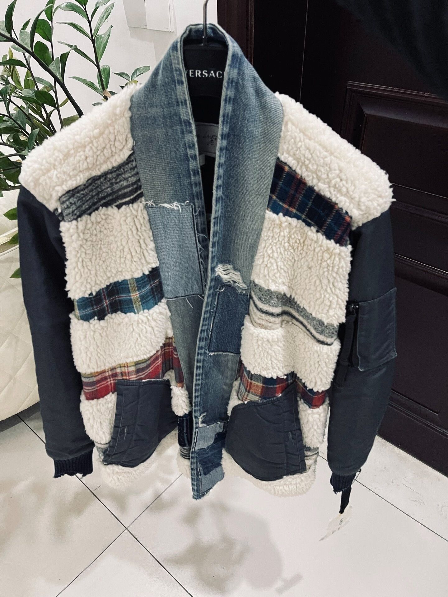 Greg Lauren Greg Lauren Shearling Patchwork Robe Size US XS / EU 42 / 0 - 1 Thumbnail
