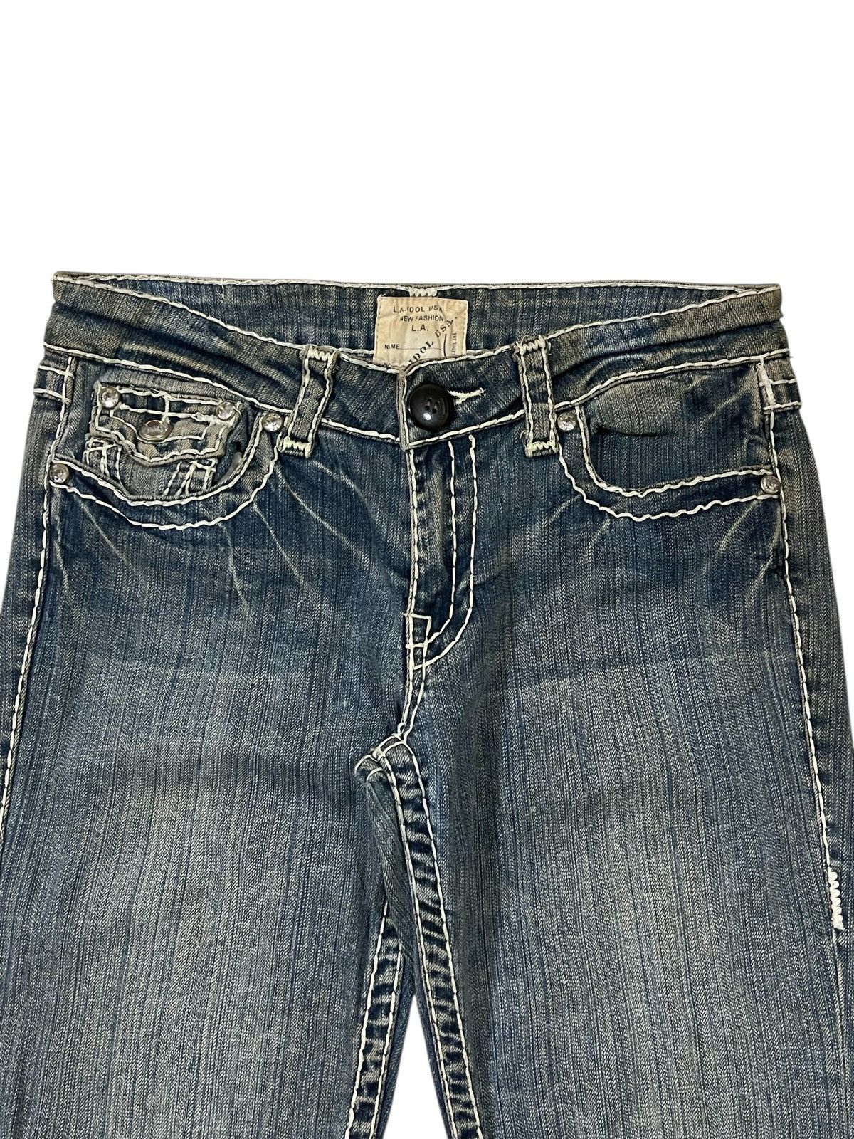 Beauty Beast LA IDOL USA Flared Low Rise Jeans Denim Size US 30 / EU 46 - 2 Thumbnail