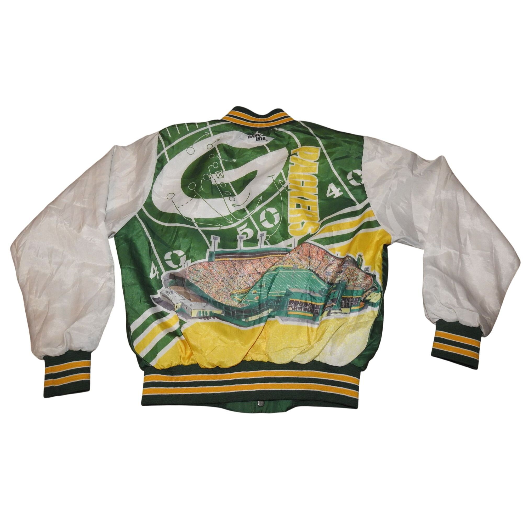 Chalk Line Vintage 90s Green Bay Packers Fanimation Chalkline Jacket YO Size US XL / EU 56 / 4 - 1 Thumbnail