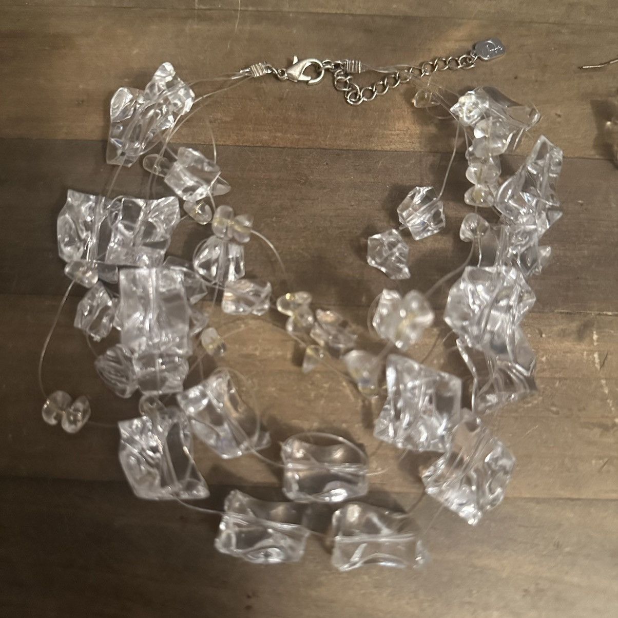 Other Floating lucite ice cube choker necklace and earrings set Size ONE SIZE - 4 Thumbnail