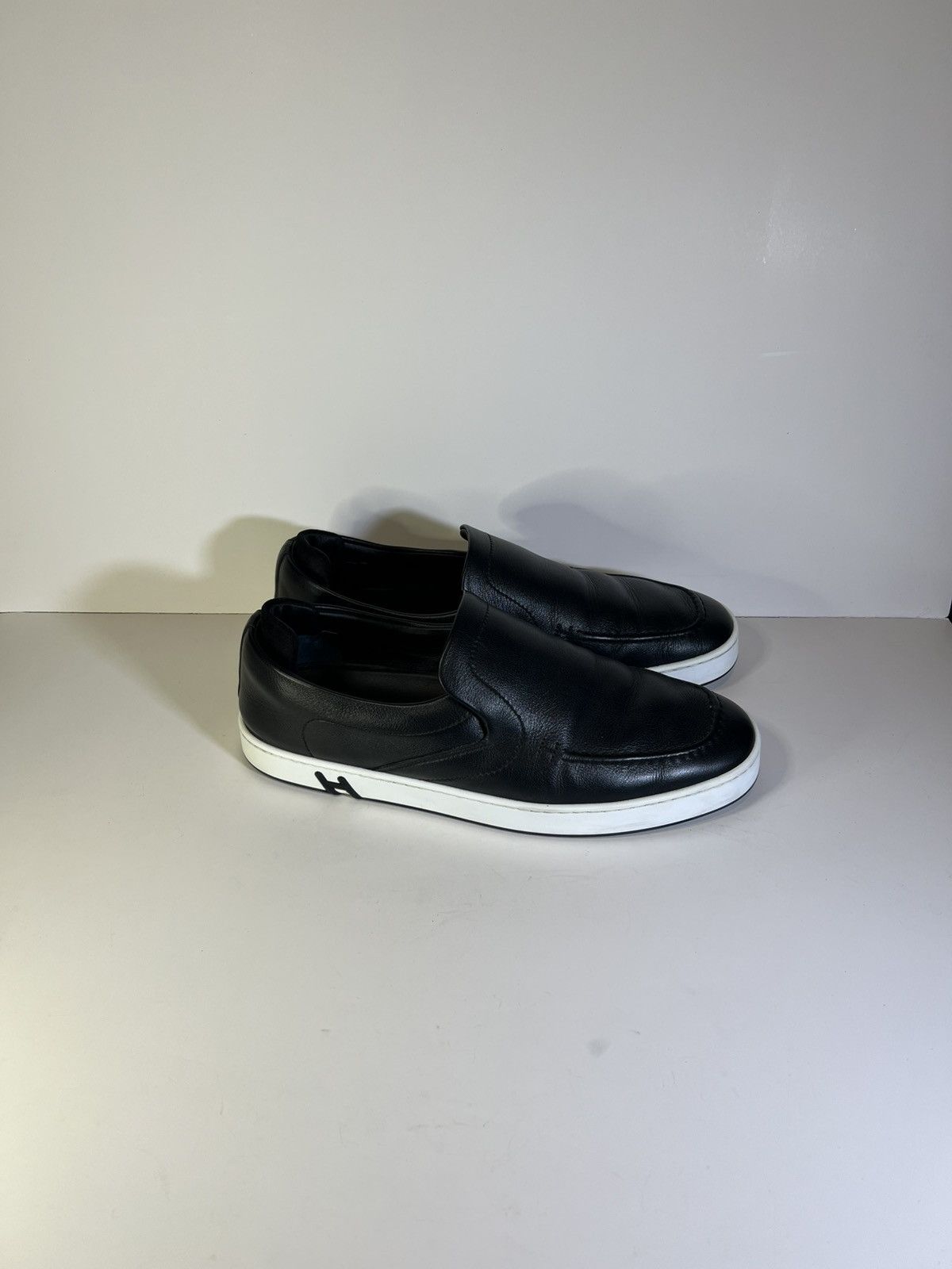 Hermes Hermès Kiddy slip-on sneaker calfskin leather designer luxur Size US 12 / EU 45 - 5 Thumbnail