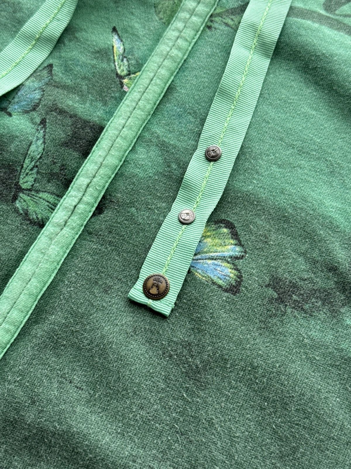 If Six Was Nine Vintage Elvis Jesus Couture flowers butterflies graffiti zip Size US L / EU 52-54 / 3 - 5 Thumbnail
