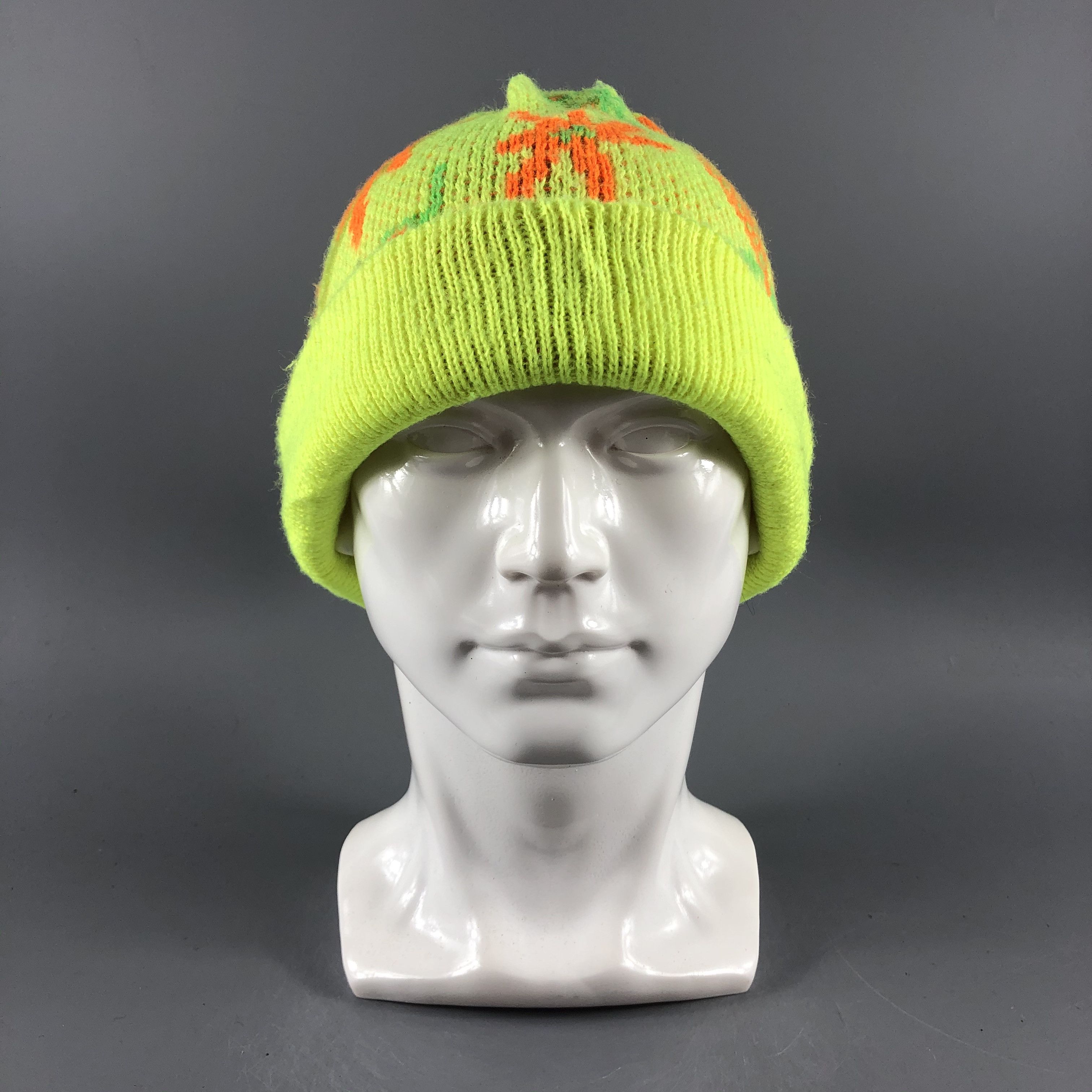 image of Vintage Hats Flora Beanie Green Snow Hat Snow Cap B1285, Men's