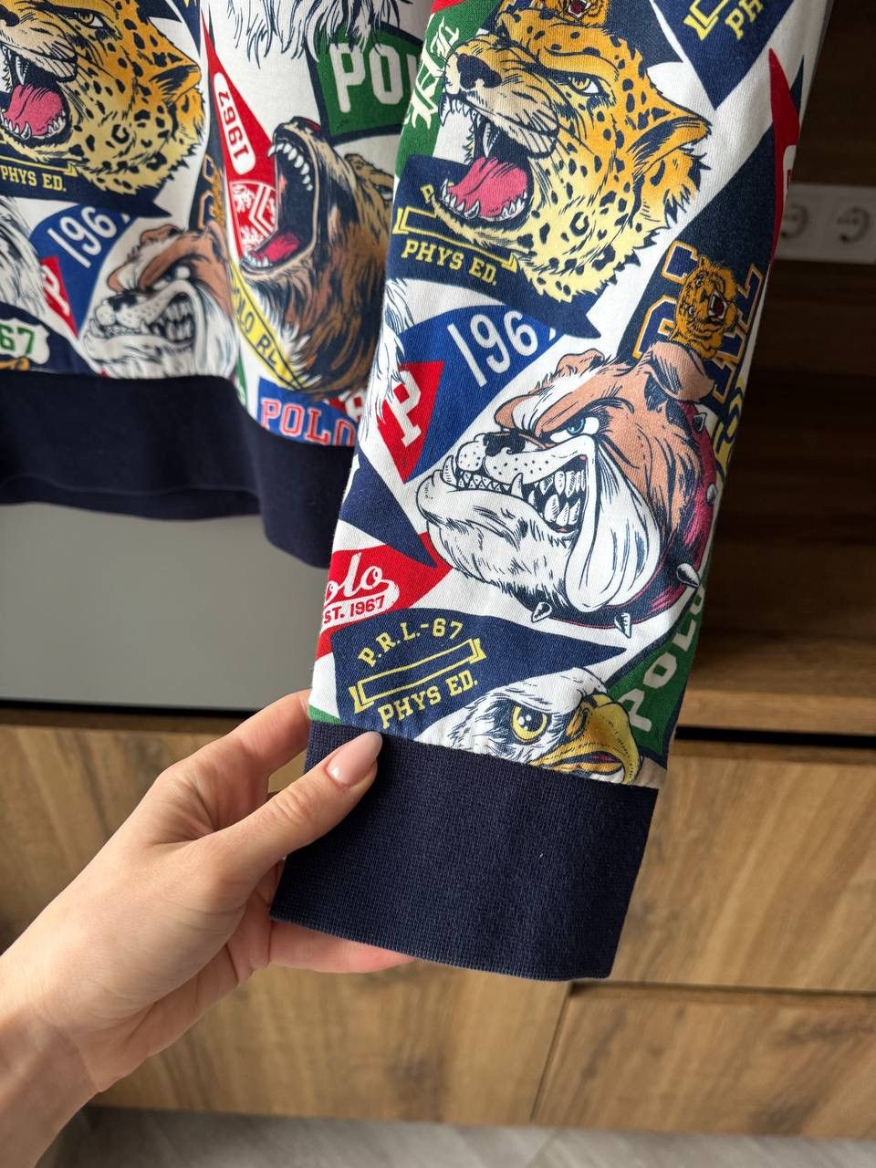 Polo Ralph Lauren × Vintage Vintage Y2K Polo Ralph Lauren All Over Print Logo Sweatshirt Size US XL / EU 56 / 4 - 3 Thumbnail