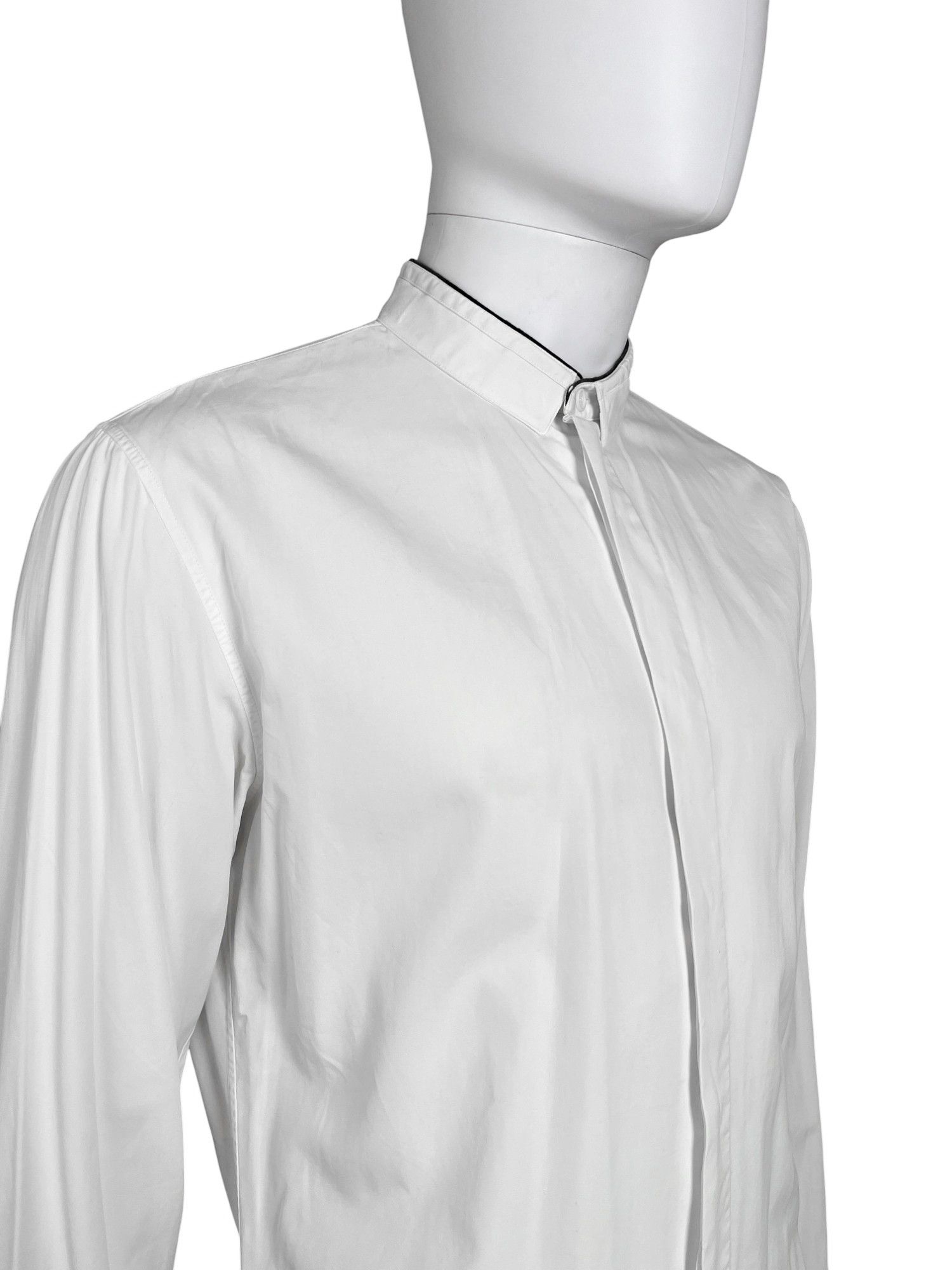 Dior by Kris Van Assche F/W2010 White Cotton Korean Shirt Size US L / EU 52-54 / 3 - 6 Thumbnail