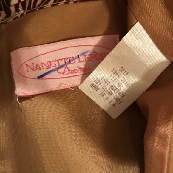 Nanette Lepore VTG Nanette Lepore Woodgrain Silk Pencil Dress Midi Size M / US 6-8 / IT 42-44 - 8 Thumbnail