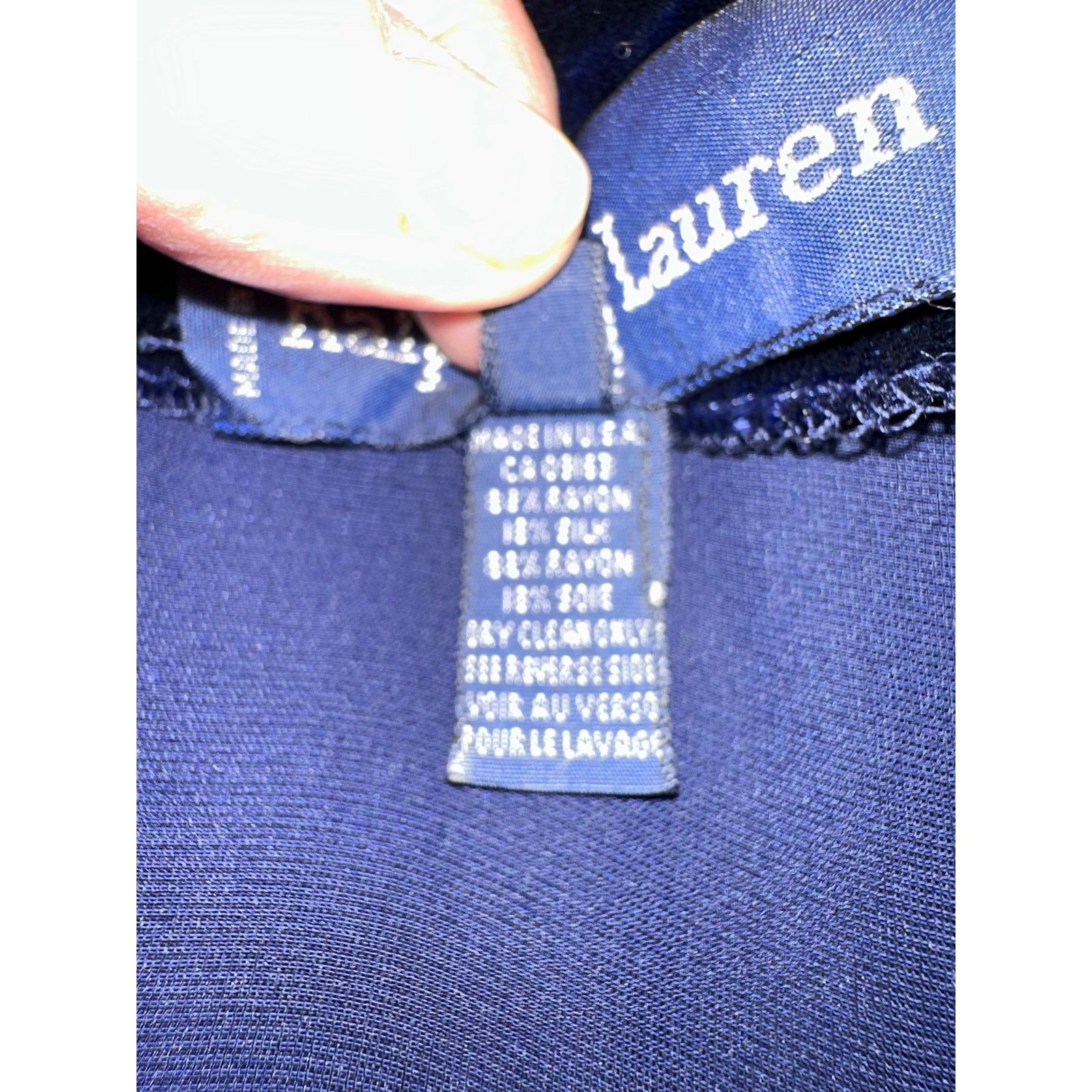 Ralph Lauren VINTAGE 80's RALPH LAUREN NAVY VELVET WRAP MIDI DRESS Size XS / US 0-2 / IT 36-38 - 6 Thumbnail
