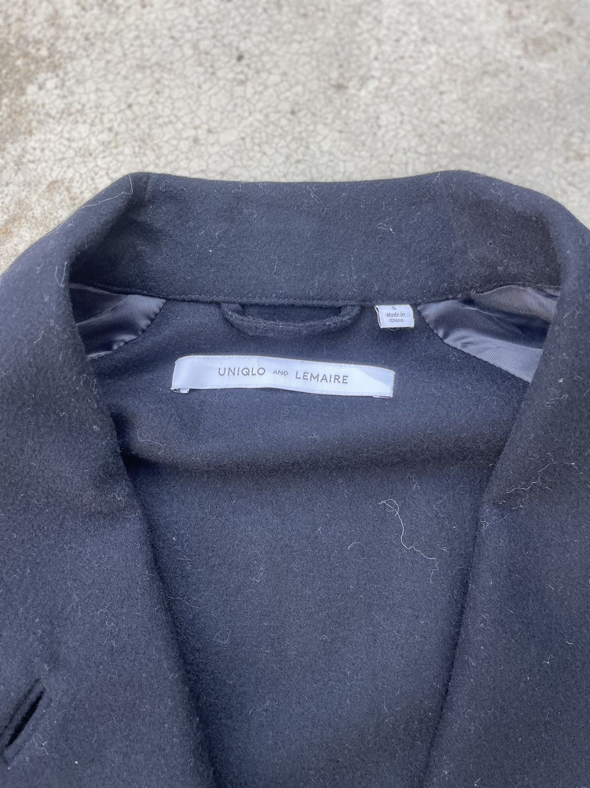 Japanese Brand × Lemaire × Uniqlo Uniqlo and Lemaire Wrap Coat - Navy - Minimalist Design Size US S / EU 44-46 / 1 - 3 Thumbnail