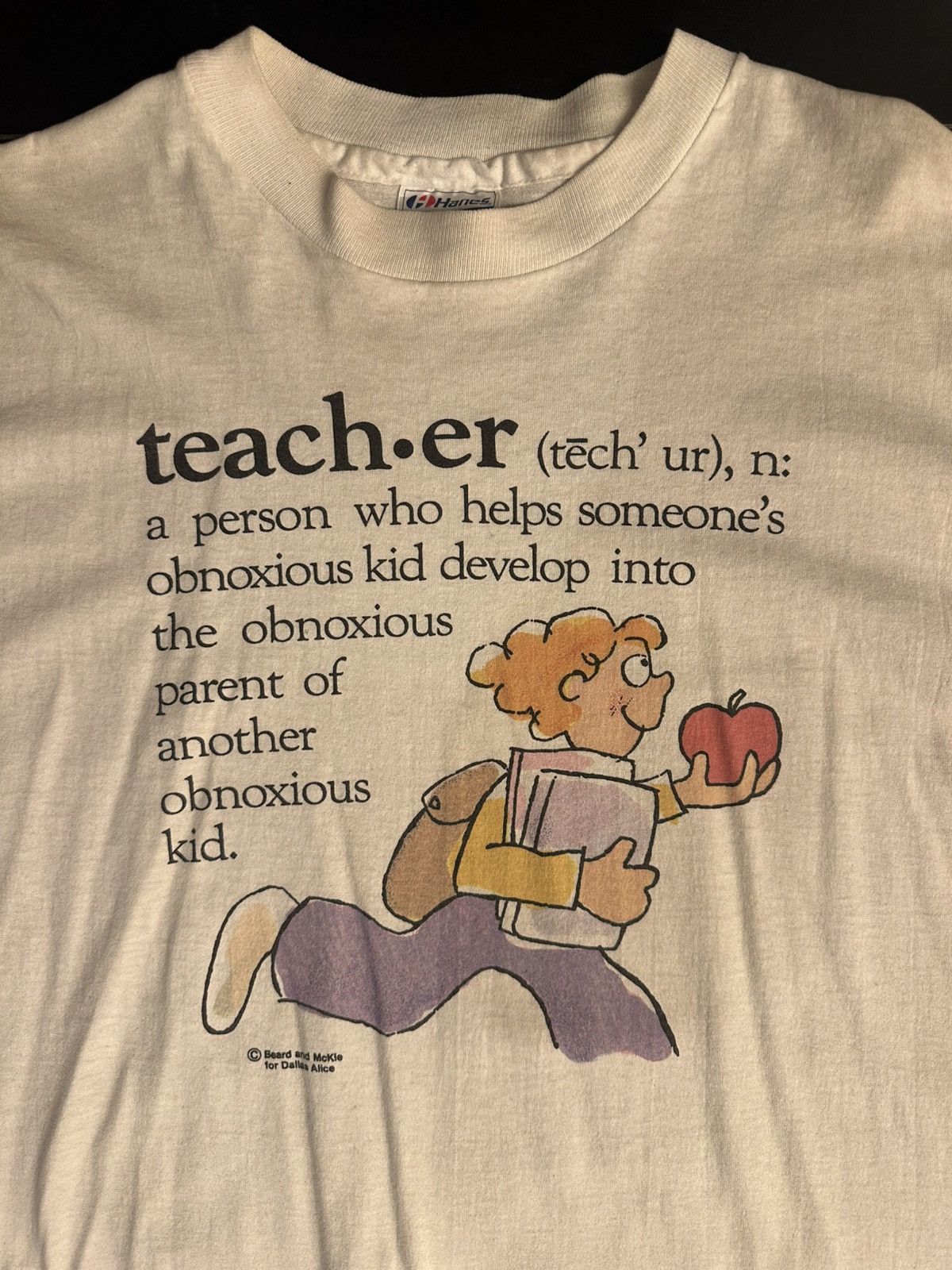 Vintage Vintage “Teacher” paperthin Tee Size US XL / EU 56 / 4 - 2 Thumbnail