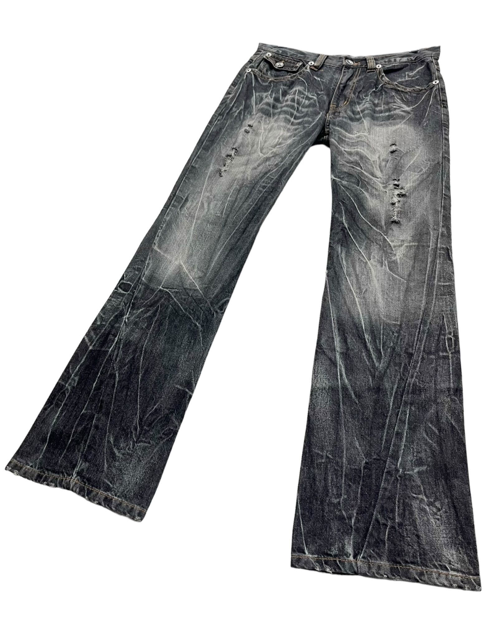 Artful Dodger 🔥FYE FLARE🔥ANTFUI Punk Clawmark Whisker Luxury Denim Japan Size US 31 - 1 Thumbnail