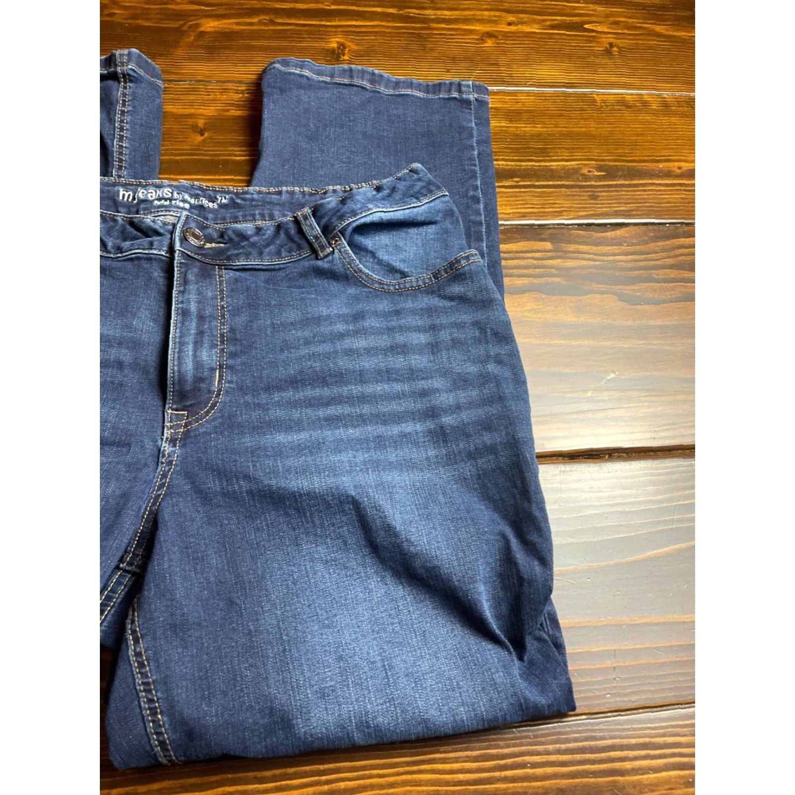 Vintage Maurices Jeans Women's Plus Size 20W Blue Denim Boot Cut High Rise Pockets 31 In Inseam, 20W Plus, Regular Fit Size 42" / US 20 - 3 Thumbnail