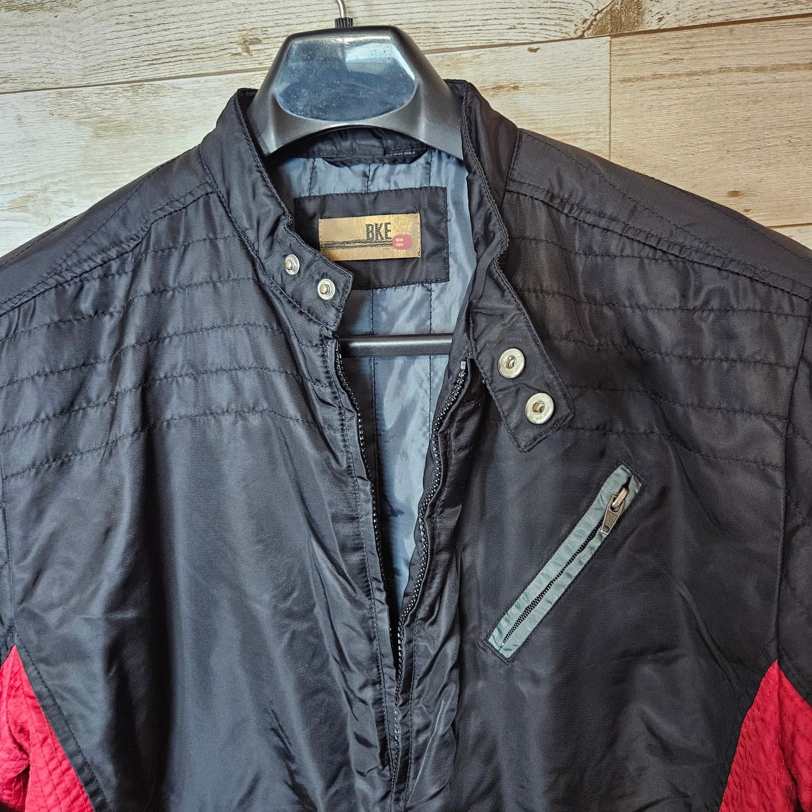 BKE Quilted Moto Bomber Jacket Y2K Quilted Biker