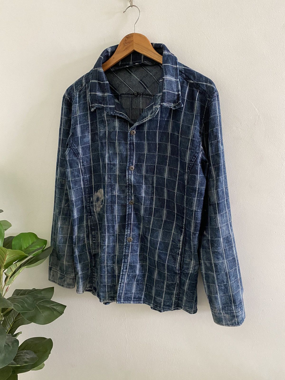 Blue Blue Japan × Japanese Brand Vintage Japanese 🇯🇵 patchwork Shirt Kapital design style Size US M / EU 48-50 / 2 - 2 Thumbnail