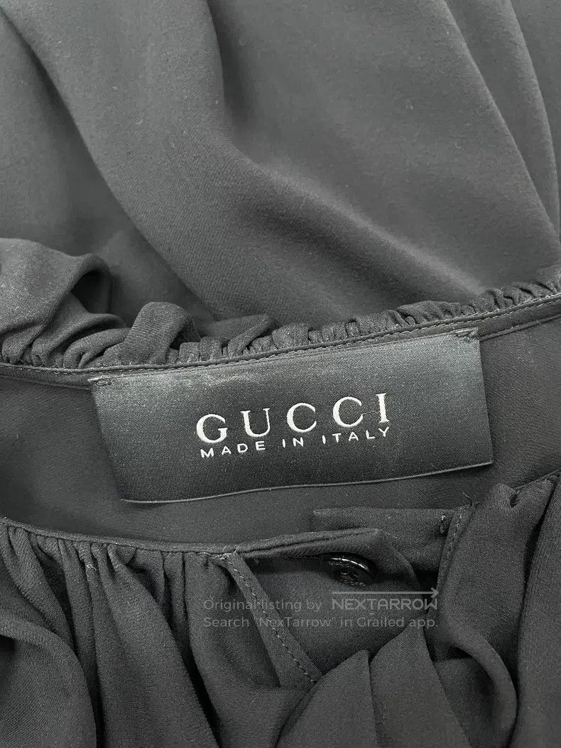Gucci Gucci Black laced silk shirt Size S / US 4 / IT 40 - 4 Thumbnail