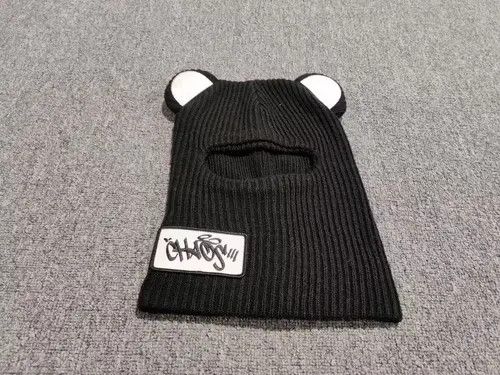 Japanese Brand Panda Bear Ears Balaclava Ski Mask Black Color Size ONE SIZE - 1 Thumbnail