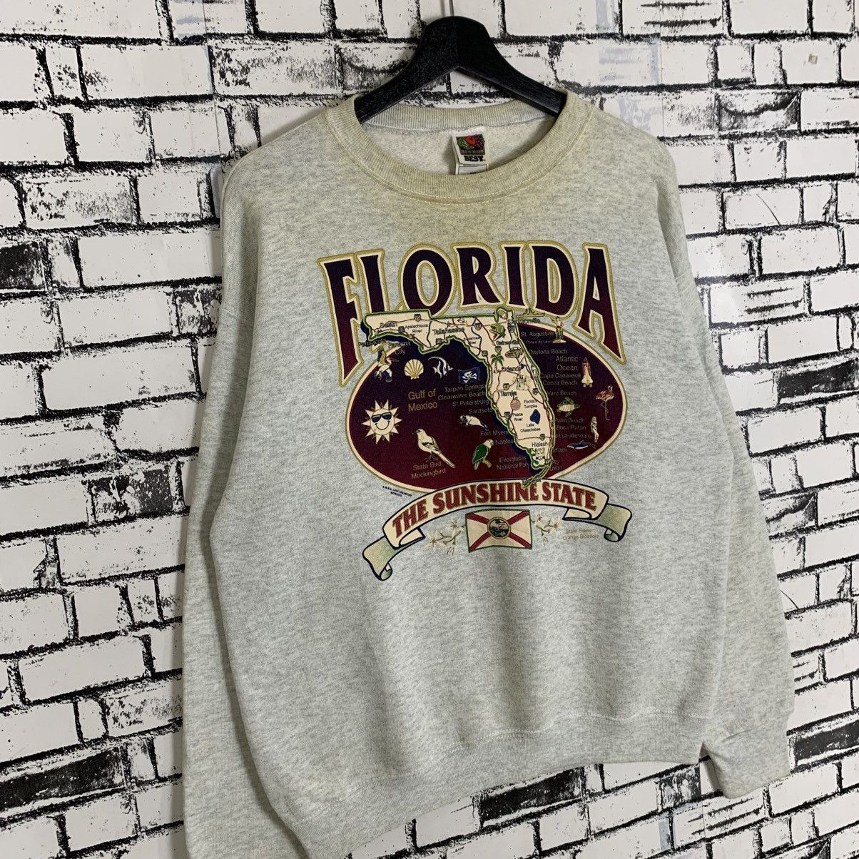 Fruit Of The Loom × Vintage Vintage The Sunshine State Florida Sweatshirt Size US M / EU 48-50 / 2 - 3 Thumbnail