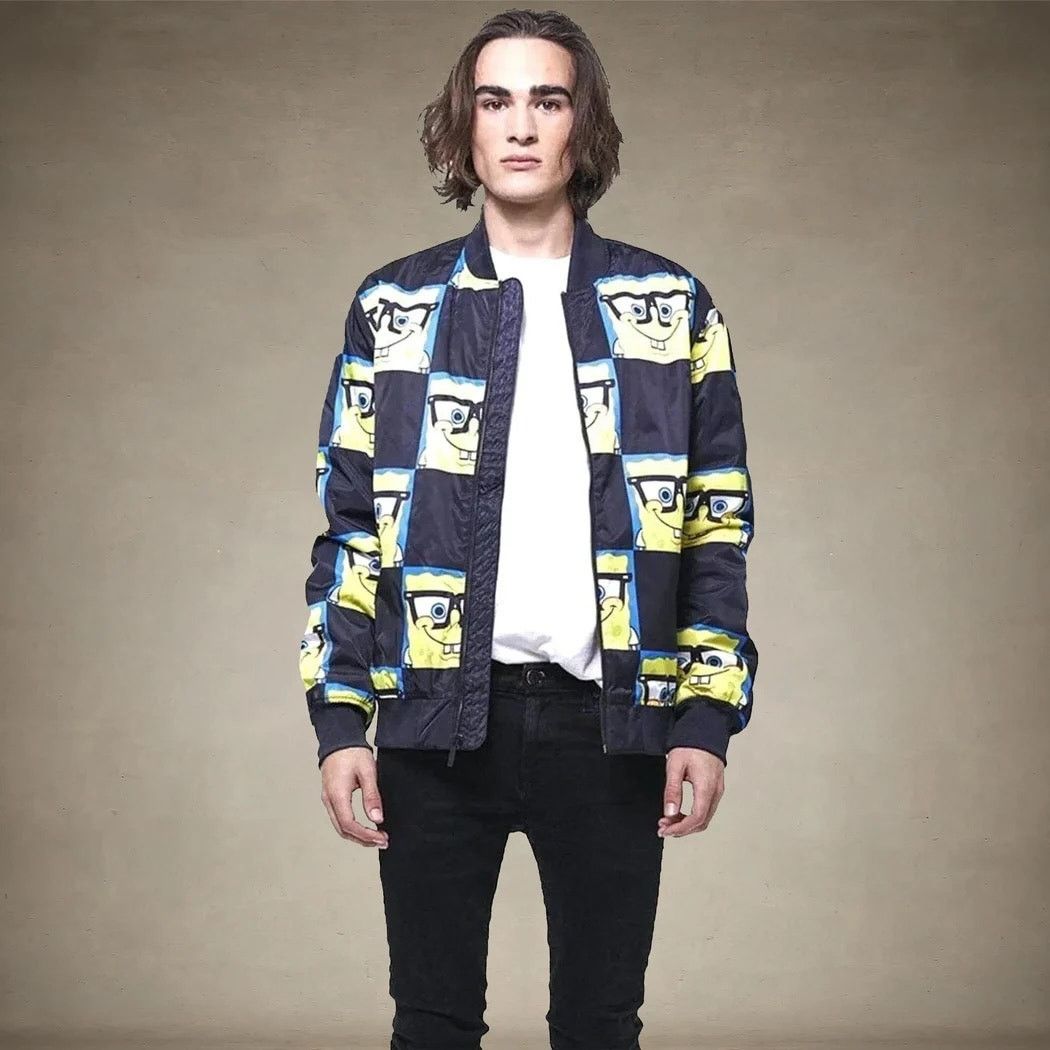 Members Only × Nickelodeon Members Only x Nickelodeon Spongebob Bomber Jacket Mens L Size US L / EU 52-54 / 3 - 7 Thumbnail