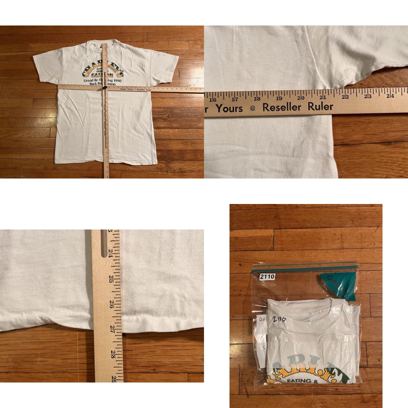 Hanes VINTAGE Hanes Beefy-T Charley's Saloon Boston Back Bay Shirt Men’s XL White 1990s 90s Retro Graphic Print City USA Signature Logo T-Shirt Mens Size US XL / EU 56 / 4 - 9 Thumbnail