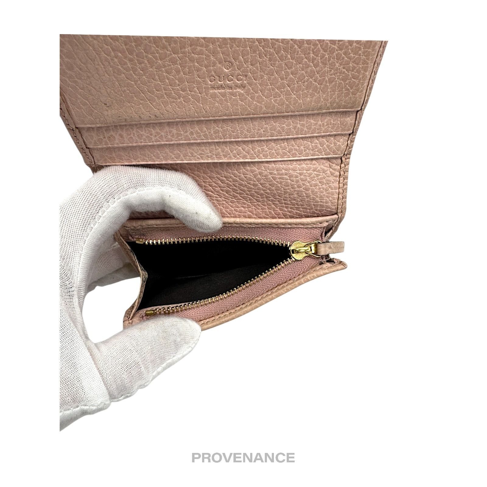 Gucci 🔴 Gucci GG Marmont Card Holder Wallet - Pink Leather Size ONE SIZE - 6 Thumbnail