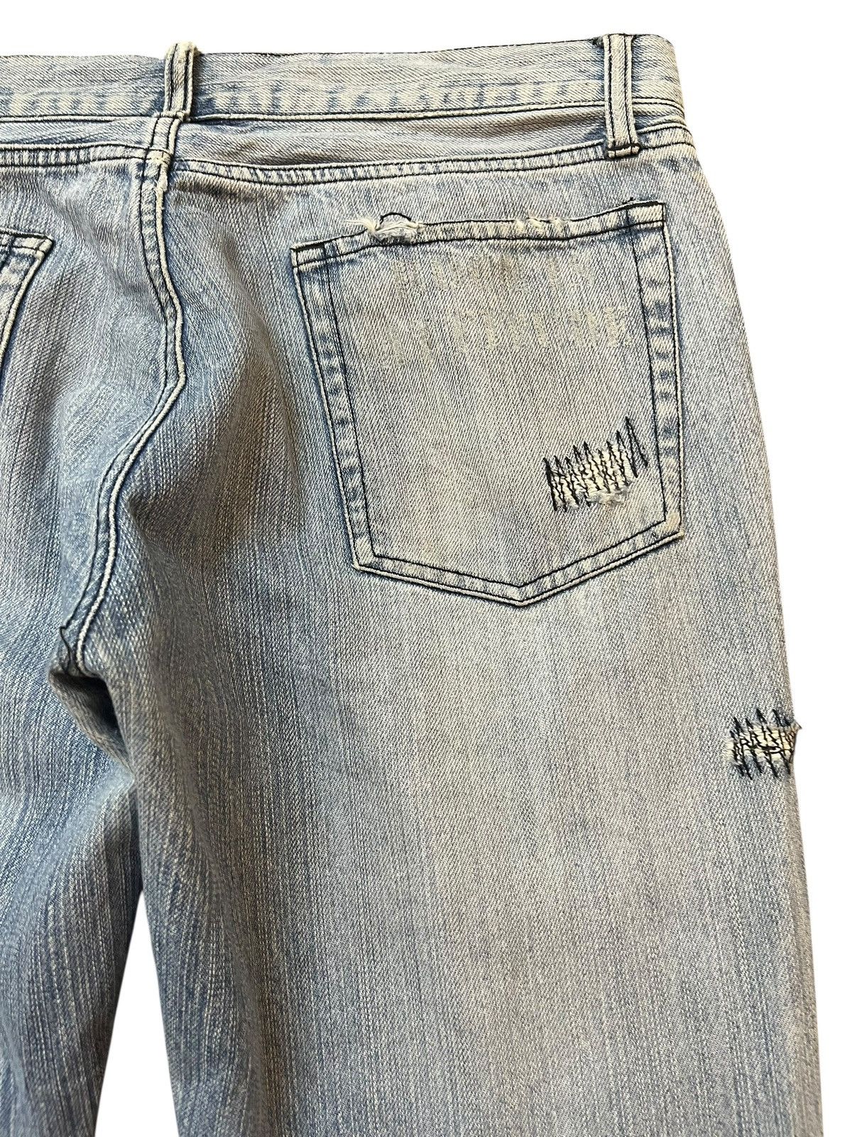 POST ARCHIVE FACTION (PAF) Vintage Rupert Edge Low Rise Flare Sashiko Denim Size US 34 / EU 50 - 7 Thumbnail