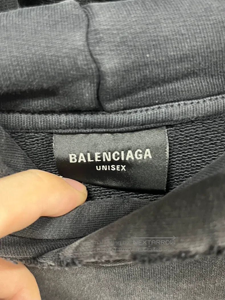 Balenciaga Balenciaga Silver Masking Tape Logo Printed Hooded Sweatsh Size US L / EU 52-54 / 3 - 2 Thumbnail