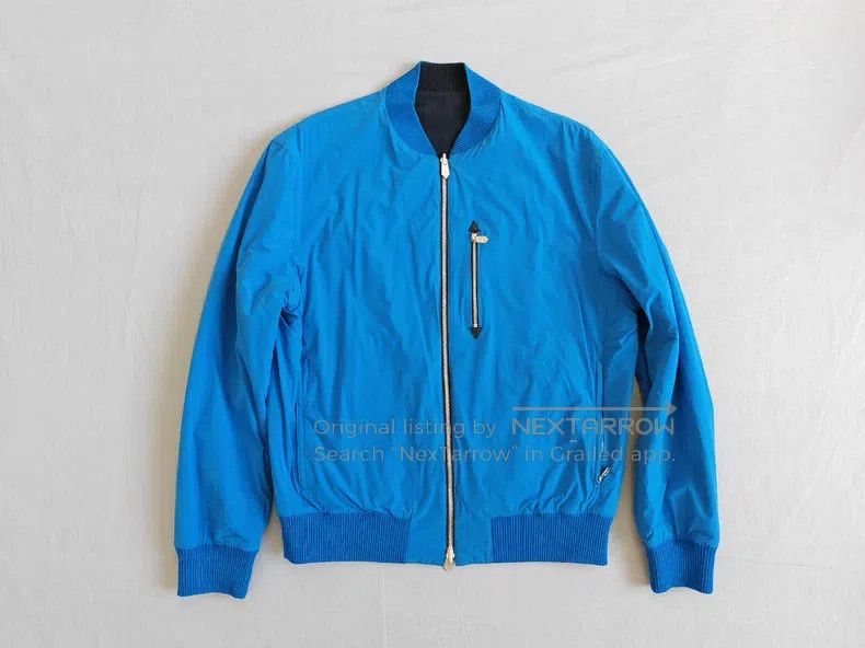 Hermes Hermes Double-faced jacket cotton coat, blue and black rev Size US L / EU 52-54 / 3 - 2 Thumbnail