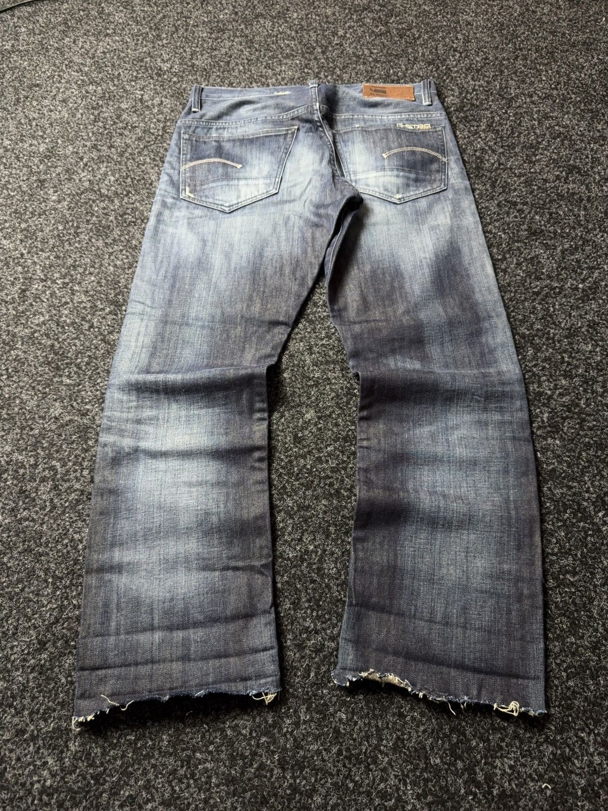 G-Star 00s G-Star RAW 3301 Distressed Hem LGB Opium Punk Jeans Y2K Size US 32 / EU 48 - 12 Thumbnail