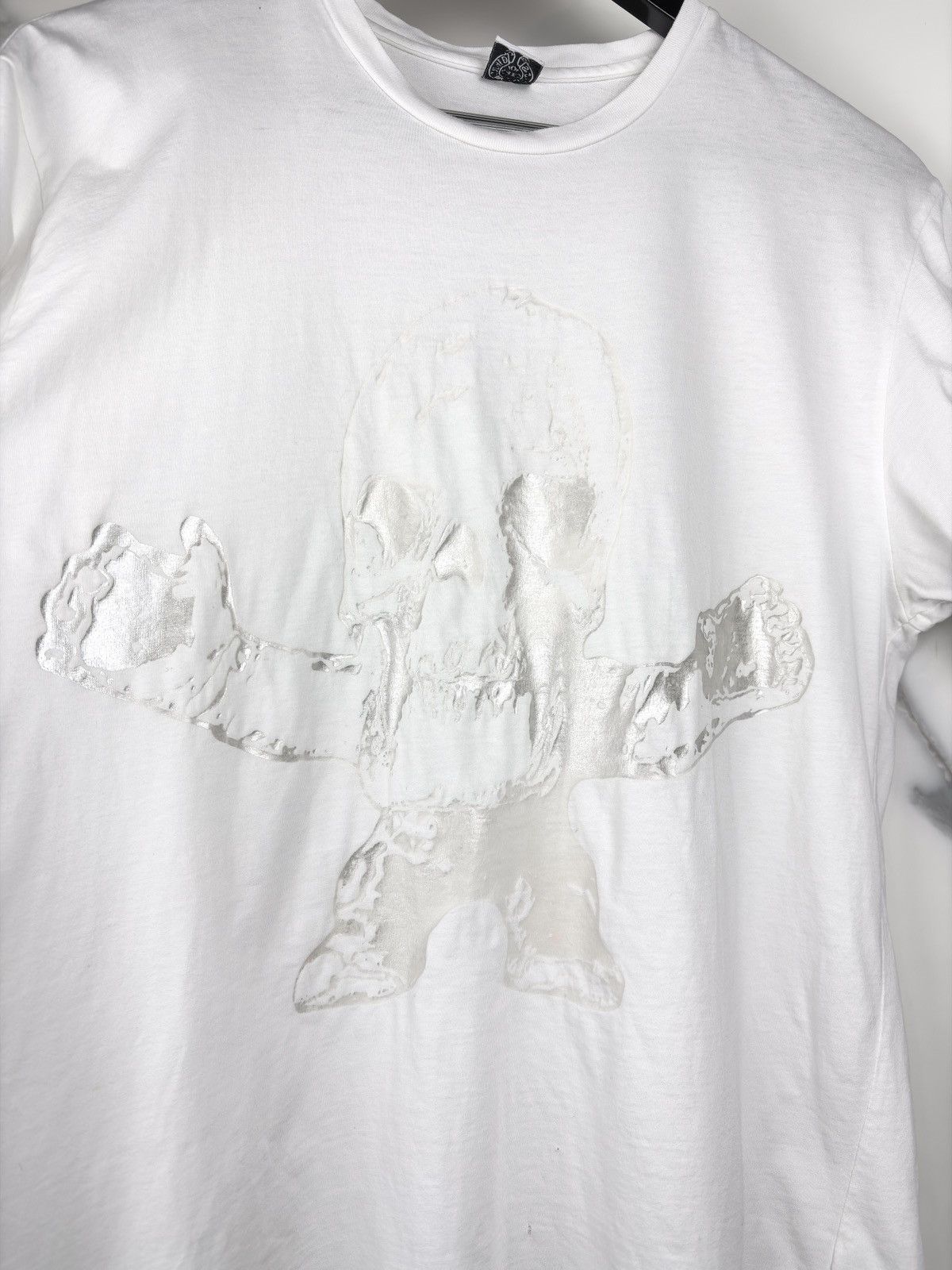Chrome Hearts Chrome Hearts Vintage Foti Skull Metallic Print Tshirt White Size US M / EU 48-50 / 2 - 2 Thumbnail