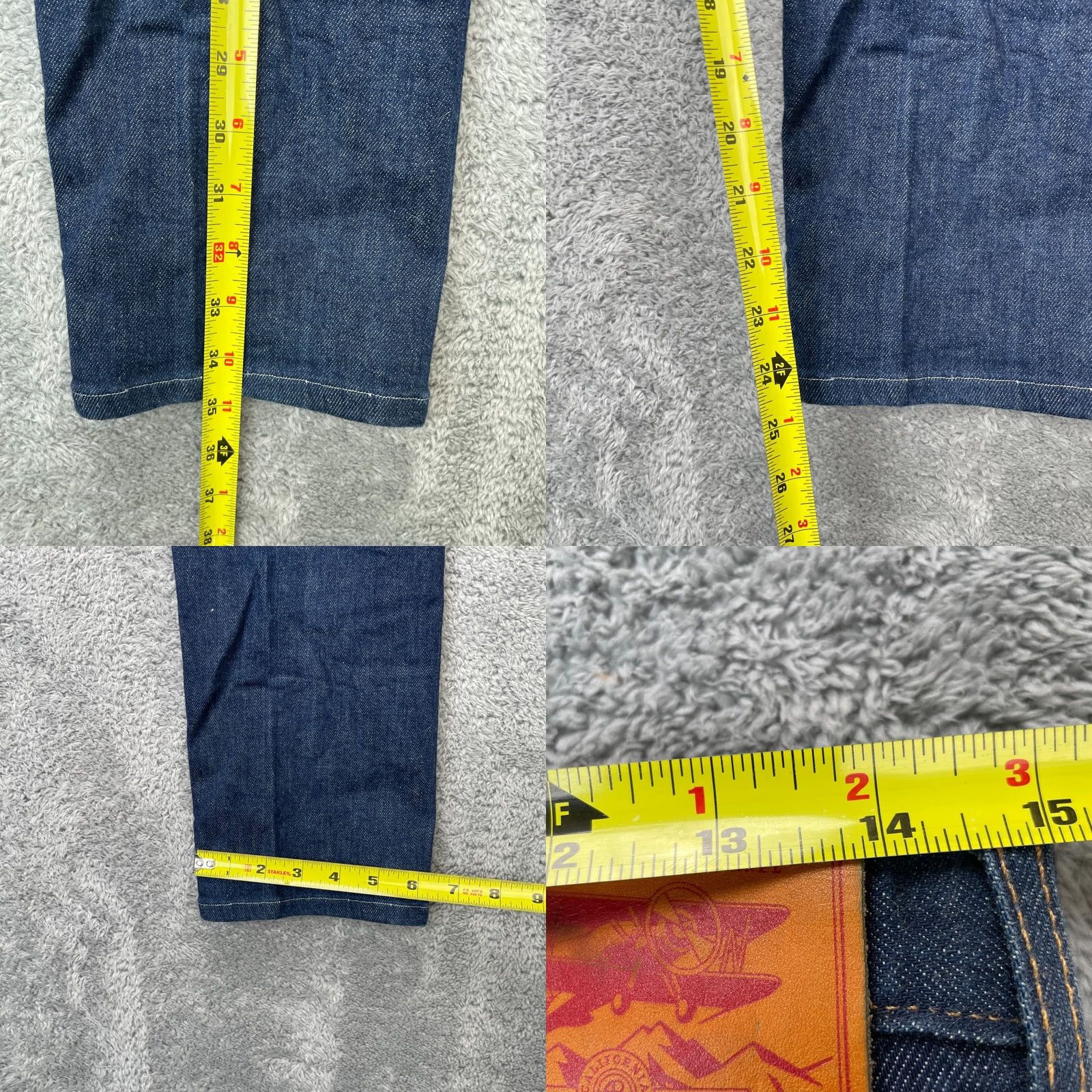 Denime Ace Rivington Jeans Womens 30 Blue Denim Tapered 5-Pocket Logo Stitch Dark Wash Regular 30in Inseam Mens Womens Girls Boys Size 30" / US 8 / IT 44 - 8 Thumbnail