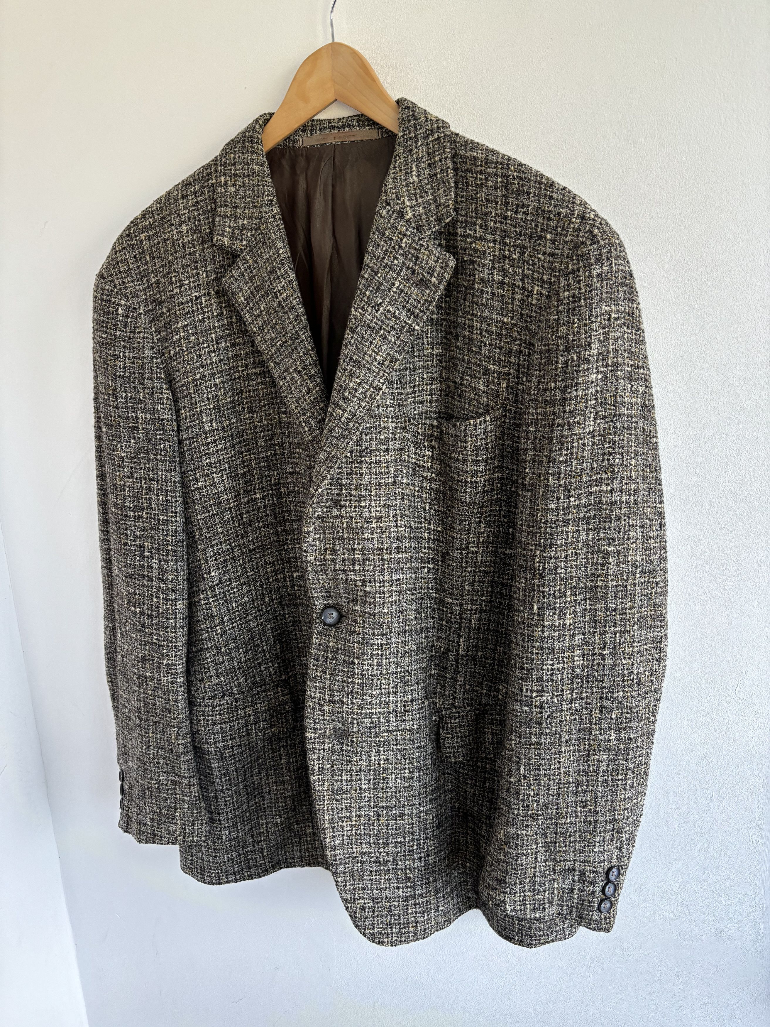 Vintage Vintage Tweed Grey Blazer Size 44R - 2 Thumbnail