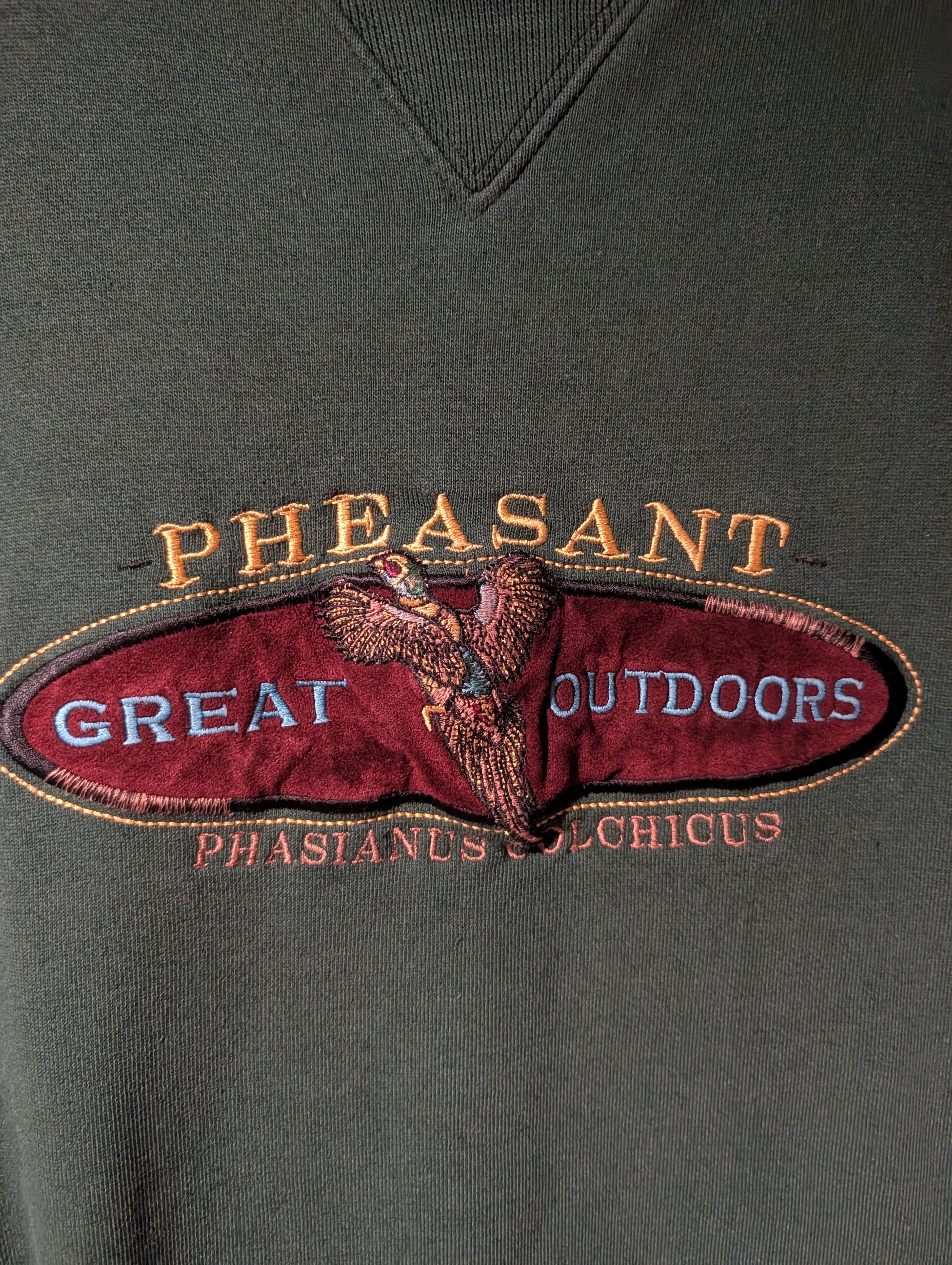 Arts & Science Vintage Pheasant Great Outdoors Embroidered Sweatshirt Size US XL / EU 56 / 4 - 2 Thumbnail