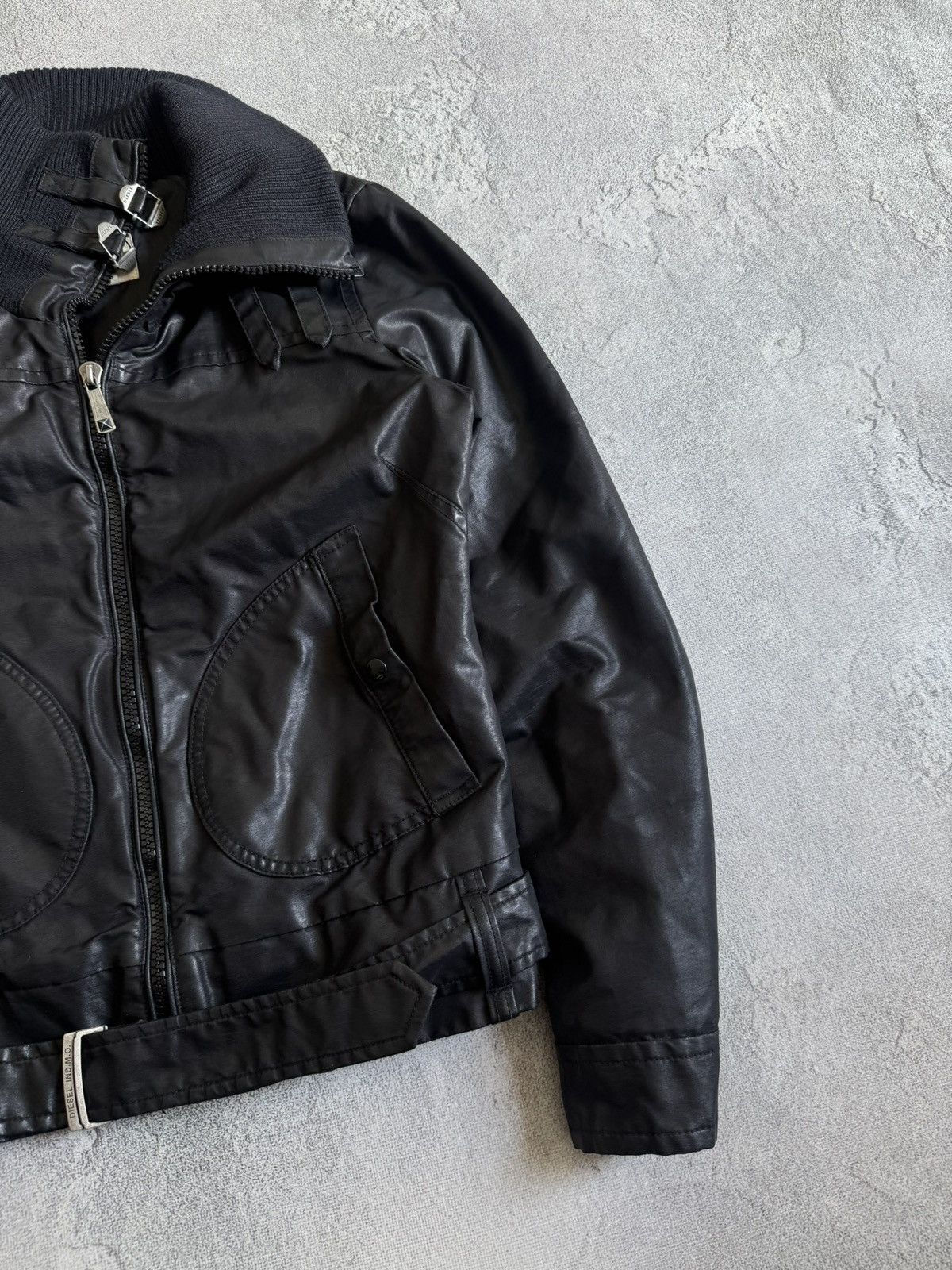 Diesel Diesel L/size wmns black avantgarde jacket Y2K biker LGB Size L / US 10 / IT 46 - 3 Thumbnail