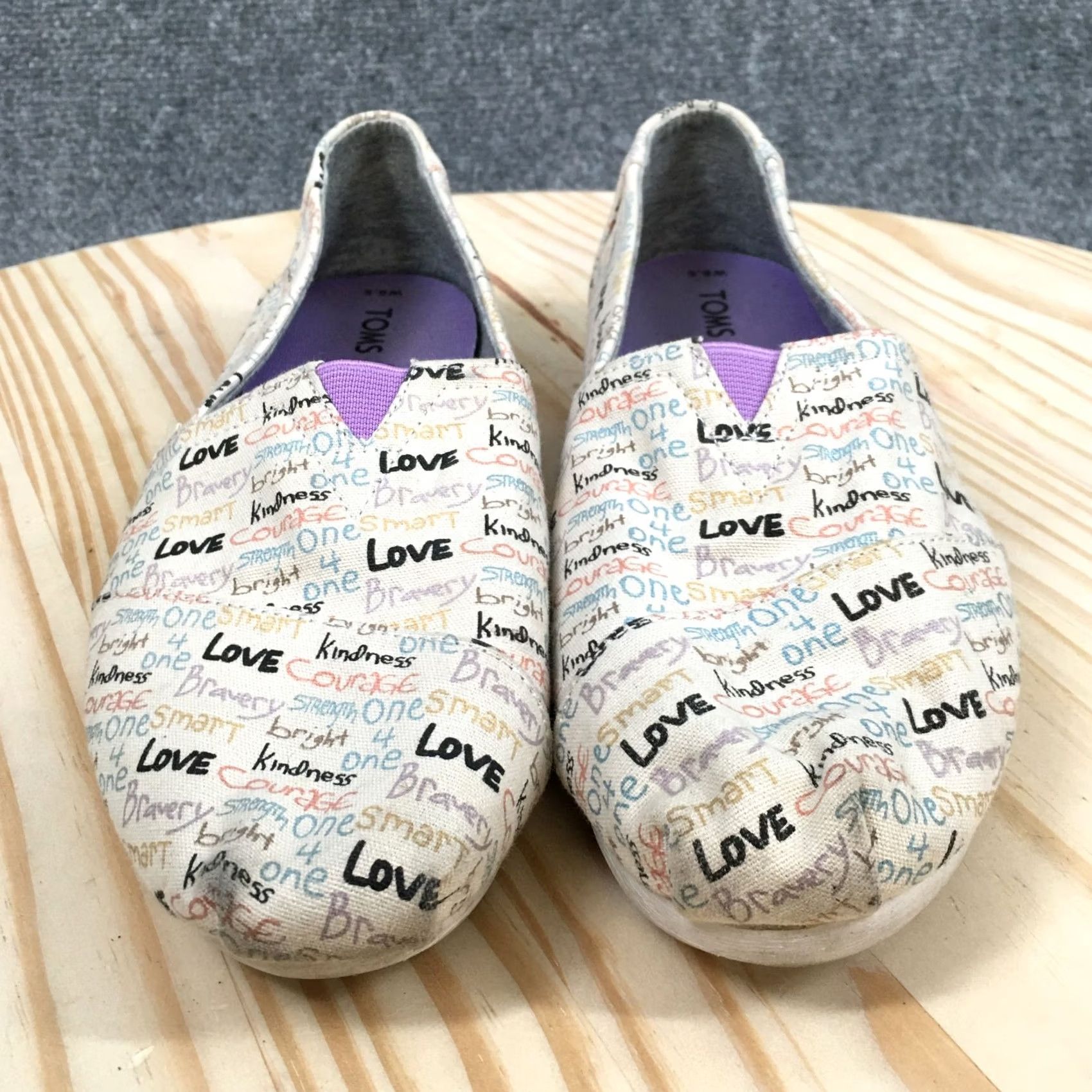 Toms TOMS Loafer Womens 8.5 White Alpargatas Round Toe Slip On Casual Canvas Shoes Size US 9 / IT 39 - 4 Thumbnail