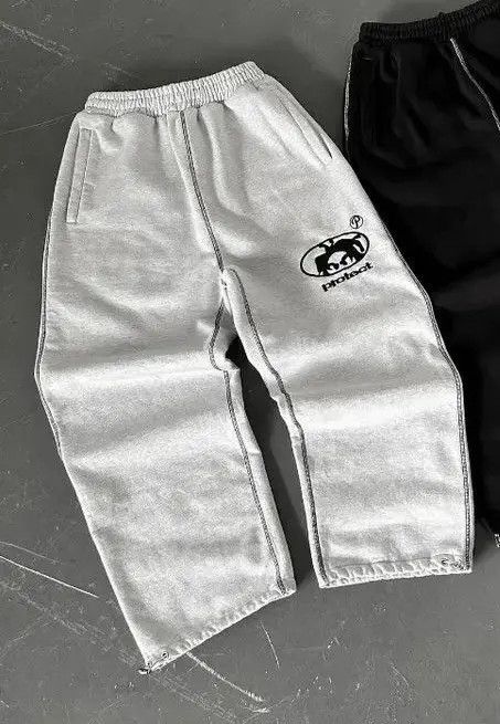 VIBE Y2K Baggy Grey Sweatpants Size US 32 / EU 48 - 2 Thumbnail