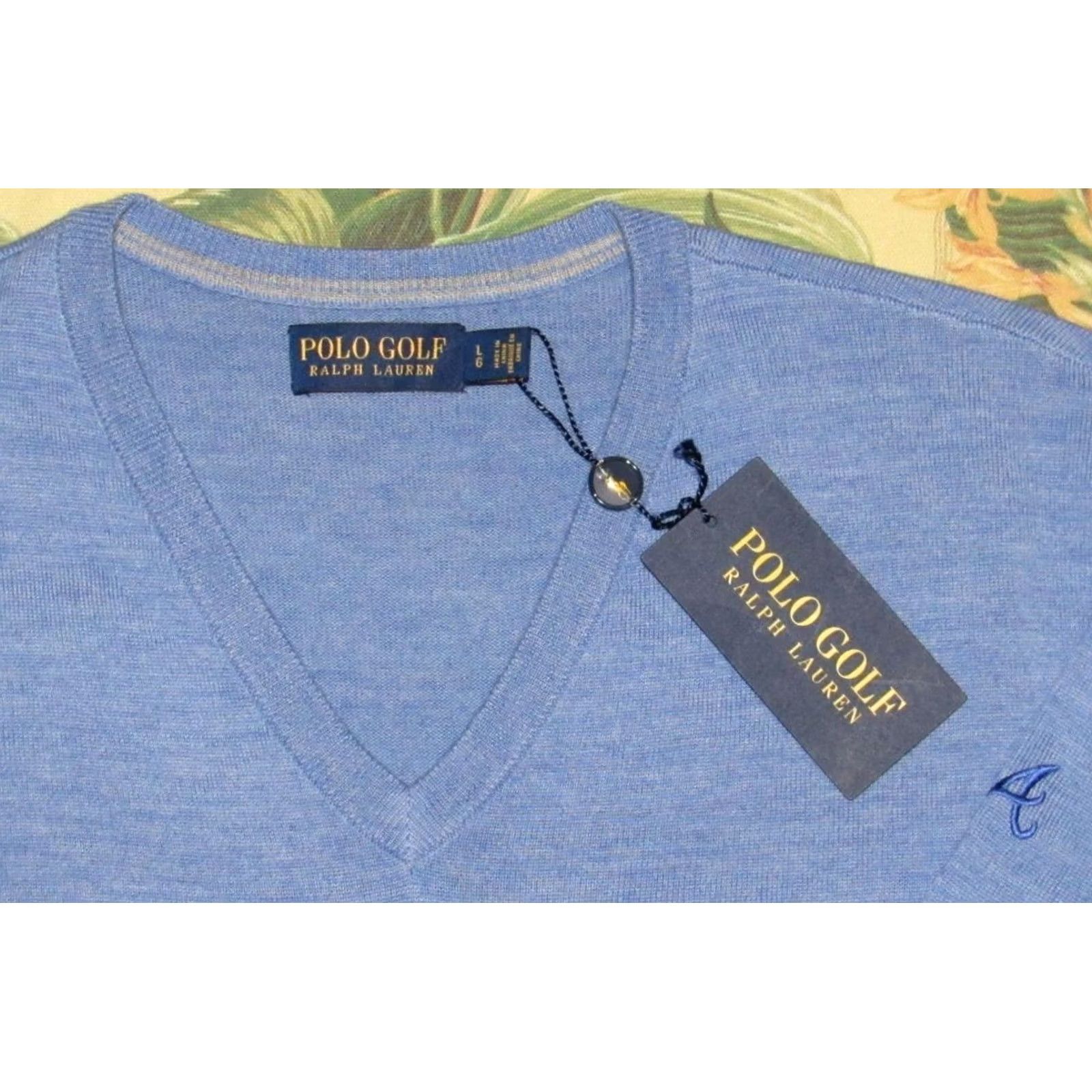Ralph Lauren Polo Golf RALPH LAUREN Blue Merino Wool Atlanta Braves Sweater Large NWT Size US L / EU 52-54 / 3 - 2 Thumbnail