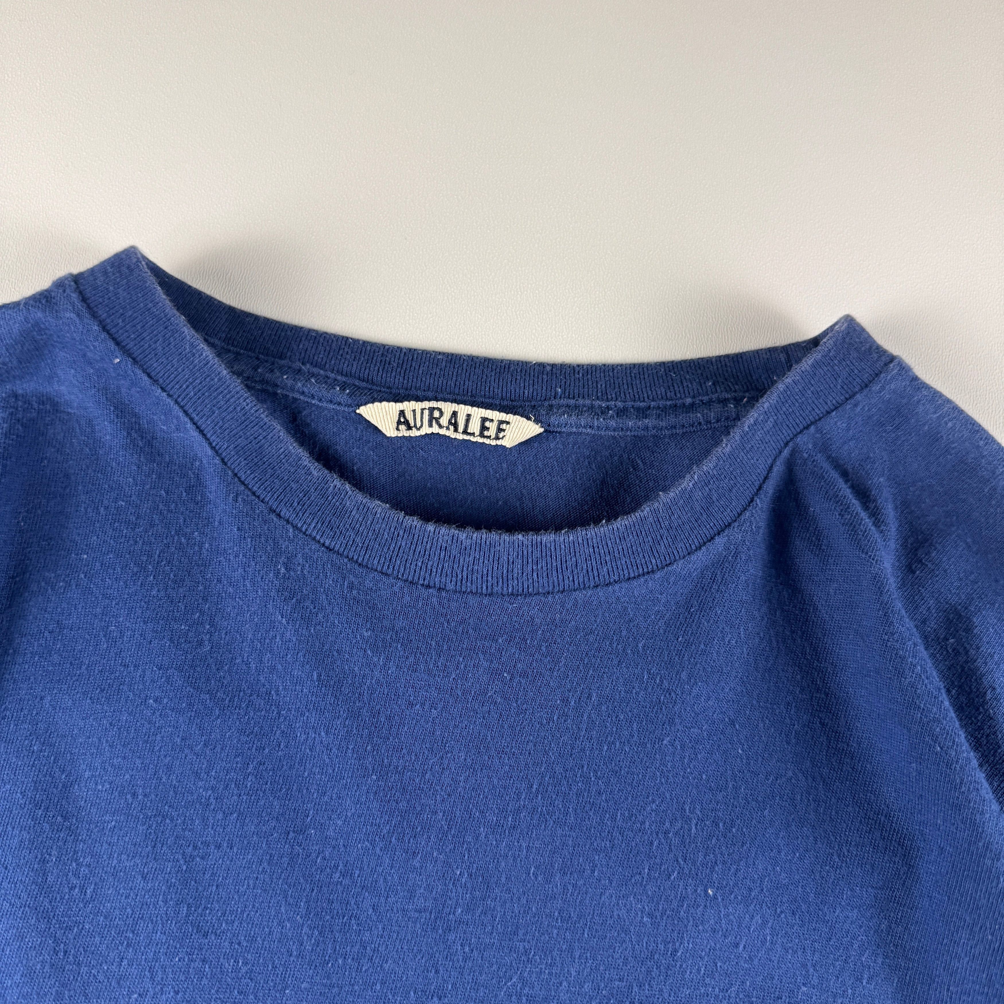 Auralee Auralee Seamless Crew Neck Blue Tee (L) Size US L / EU 52-54 / 3 - 2 Thumbnail