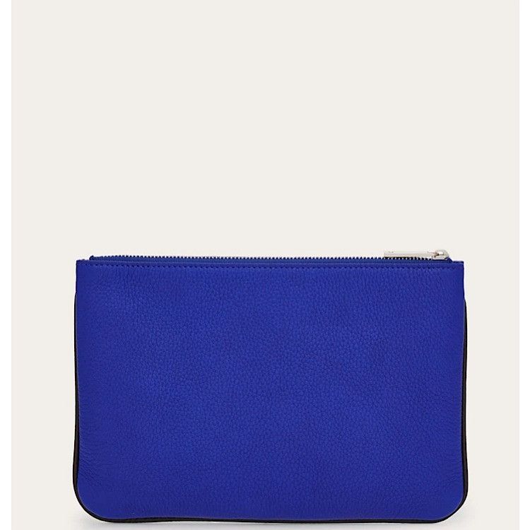 Salvatore Ferragamo o1s1rm0924 Size: OS / Cut Out leather Pouch in Blue/Black Size ONE SIZE - 2 Thumbnail