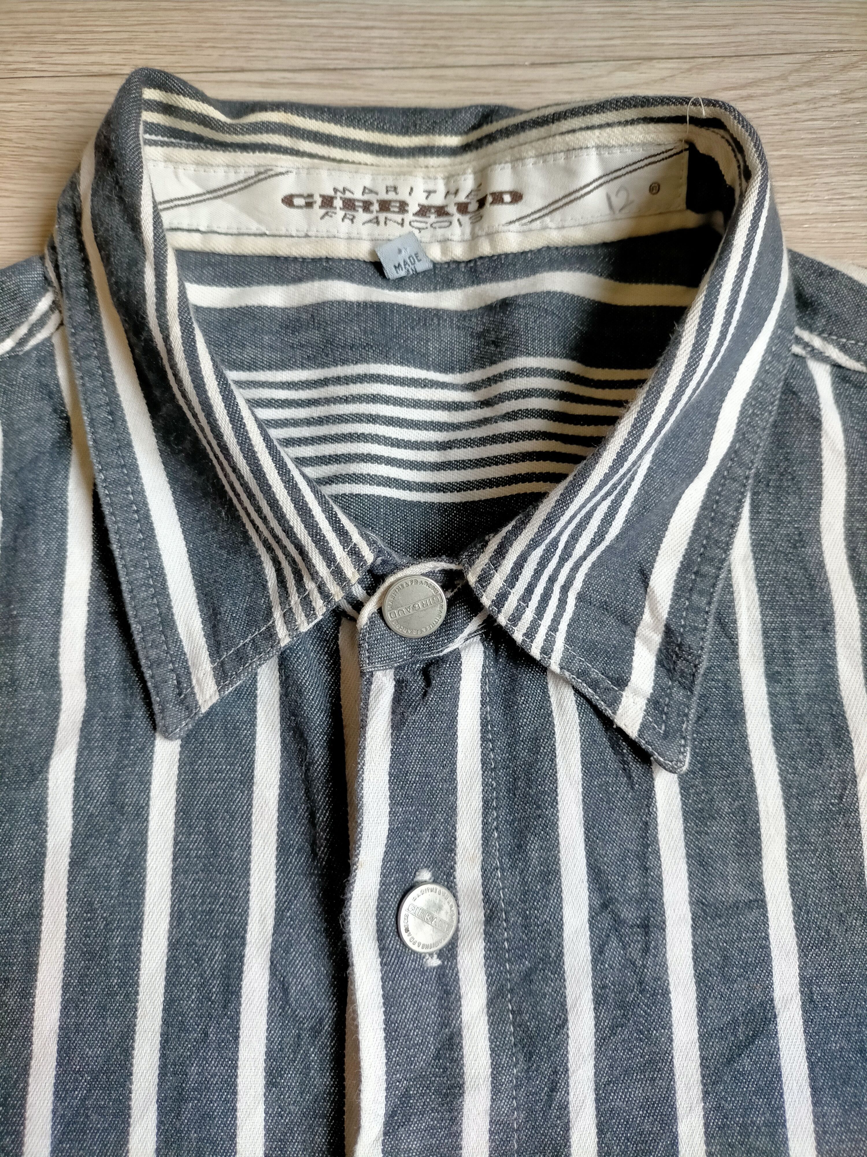 Marithe + Francois Girbaud Marithe +Francois Girbaud Hickory Striped Denim Button ups Size US M / EU 48-50 / 2 - 5 Thumbnail