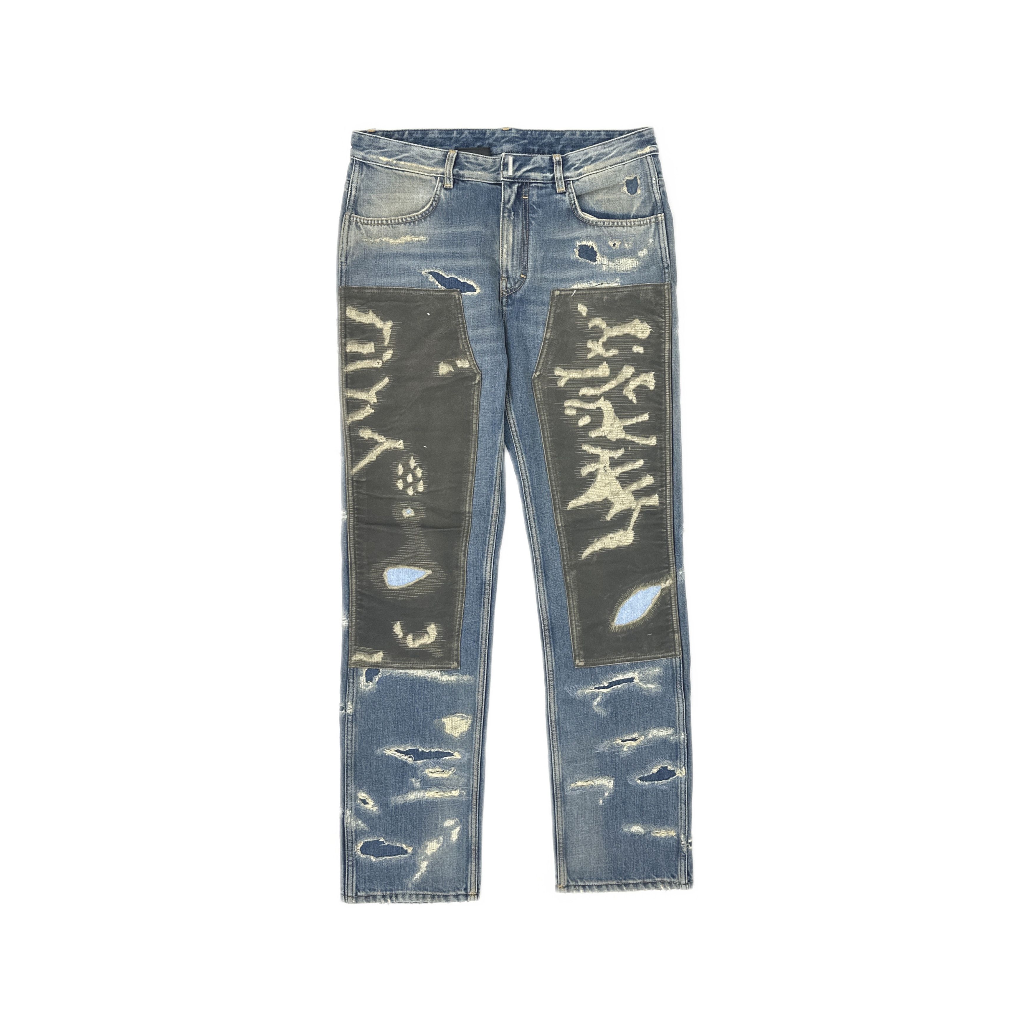 Givenchy Givenchy moleskin destroyed denim jeans | Grailed