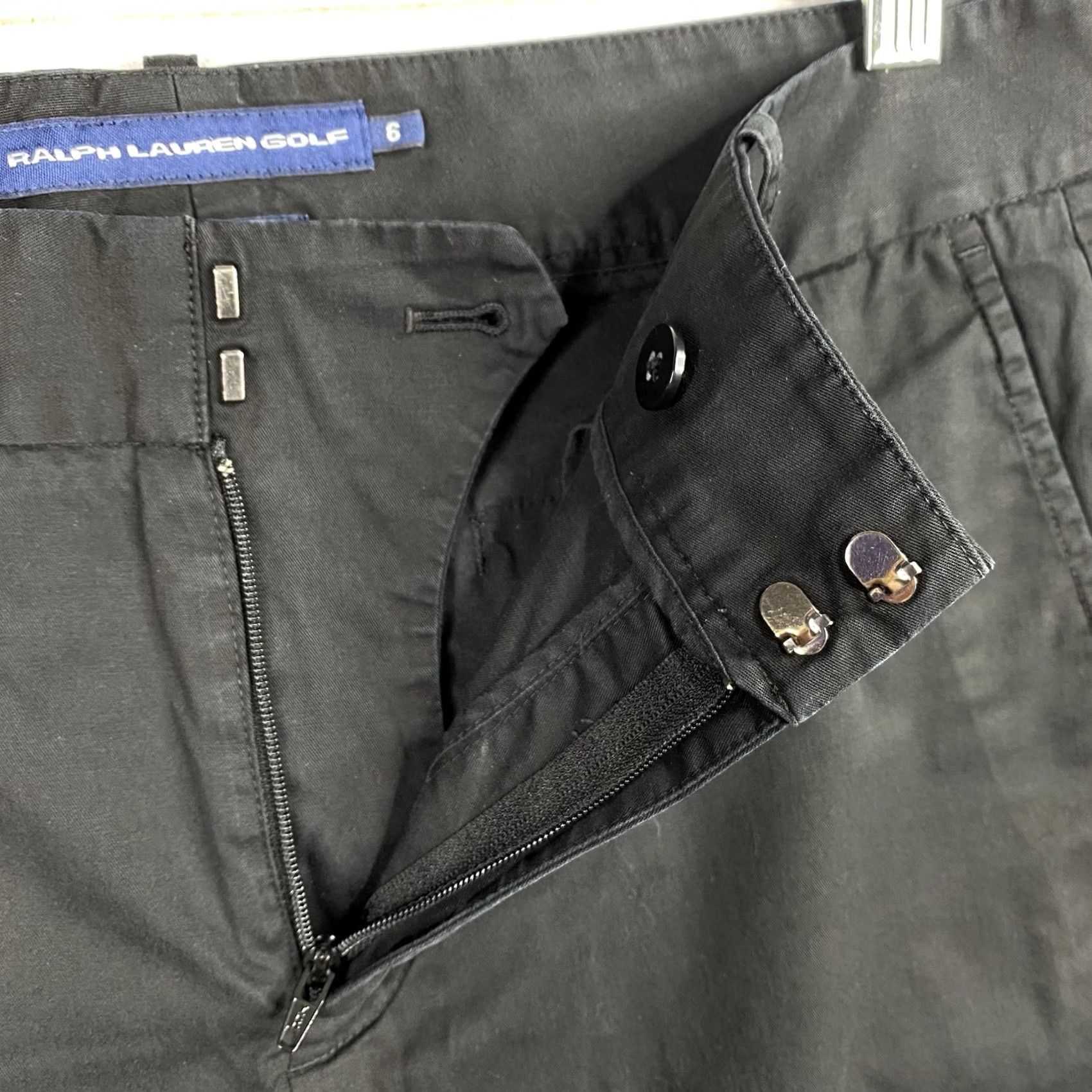 Ralph Lauren VINTAGE Ralph Lauren Golf Shorts Bermuda Flat Front Black 6 Womens Men's? (clarify) Size 28" / US 6 / IT 42 - 7 Thumbnail