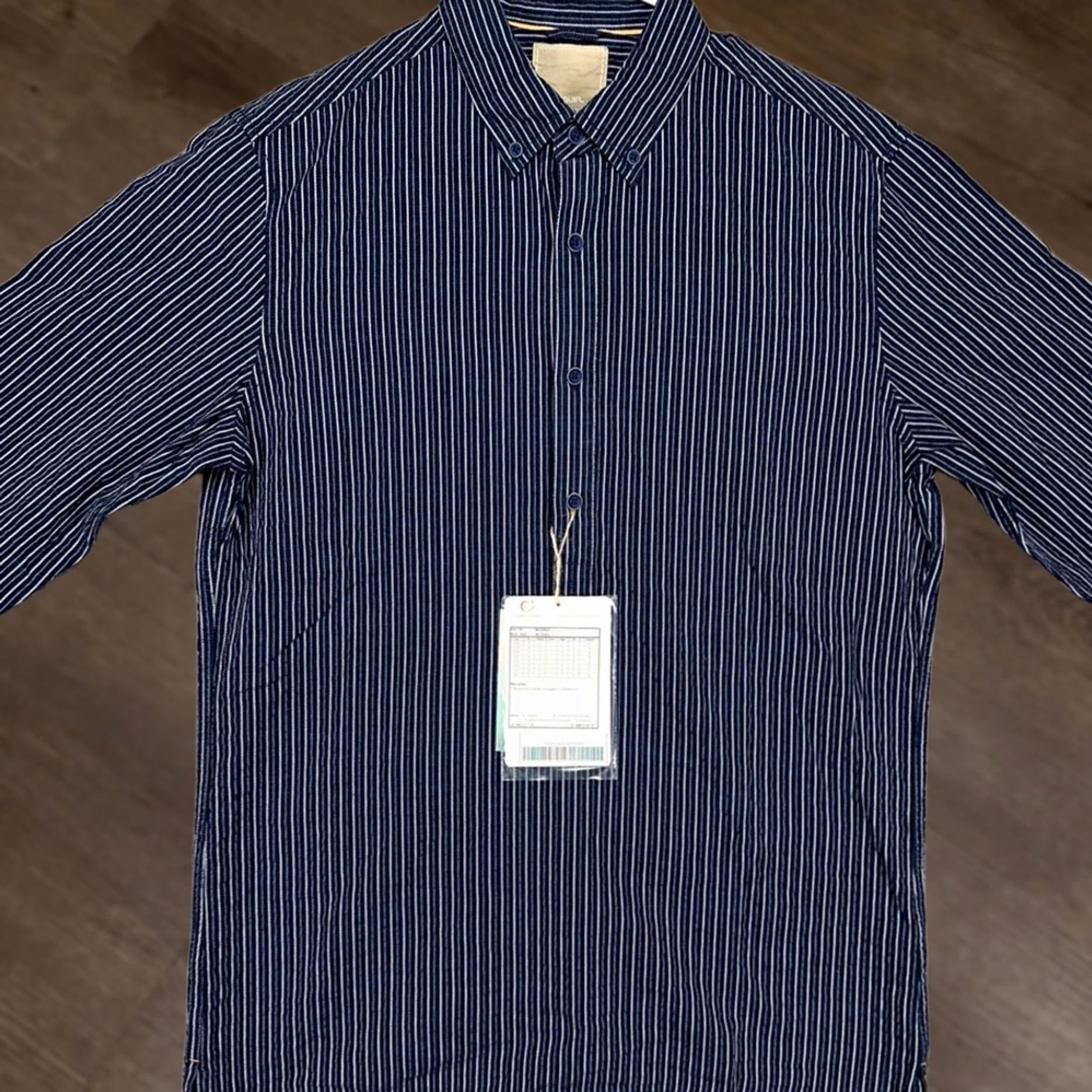 Vintage VINTAGE Esquel Button Down Shirt Mens Medium Blue Stripe Cotton Long Sleeve Casual NEW Size US M / EU 48-50 / 2 - 1 Thumbnail