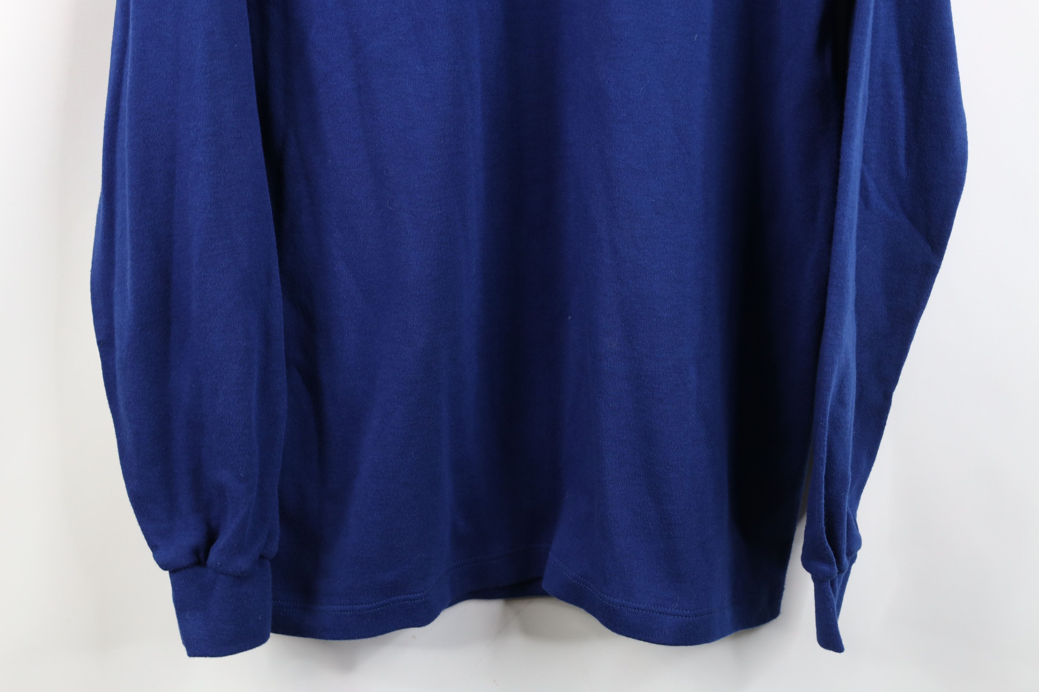 Vintage Vintage 90s Streetwear Thermal Turtleneck T-Shirt Blue USA Size US XL / EU 56 / 4 - 3 Thumbnail