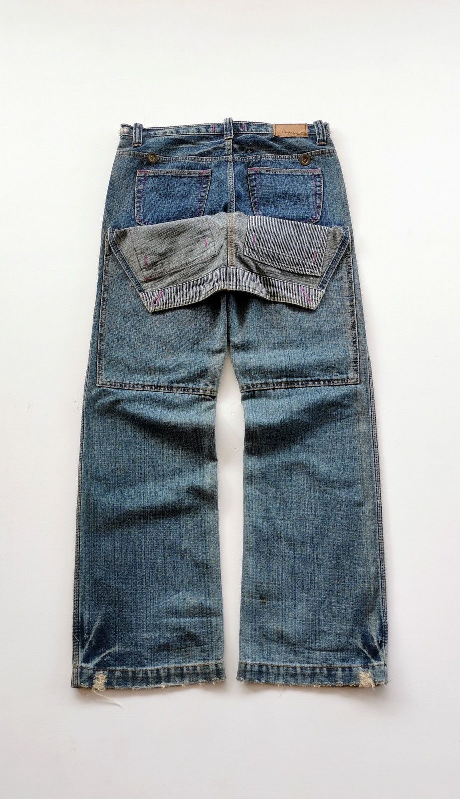 Japanese Brand Cube Sugar Japan Double Back Denim Jeans Size US 31 - 1 Thumbnail