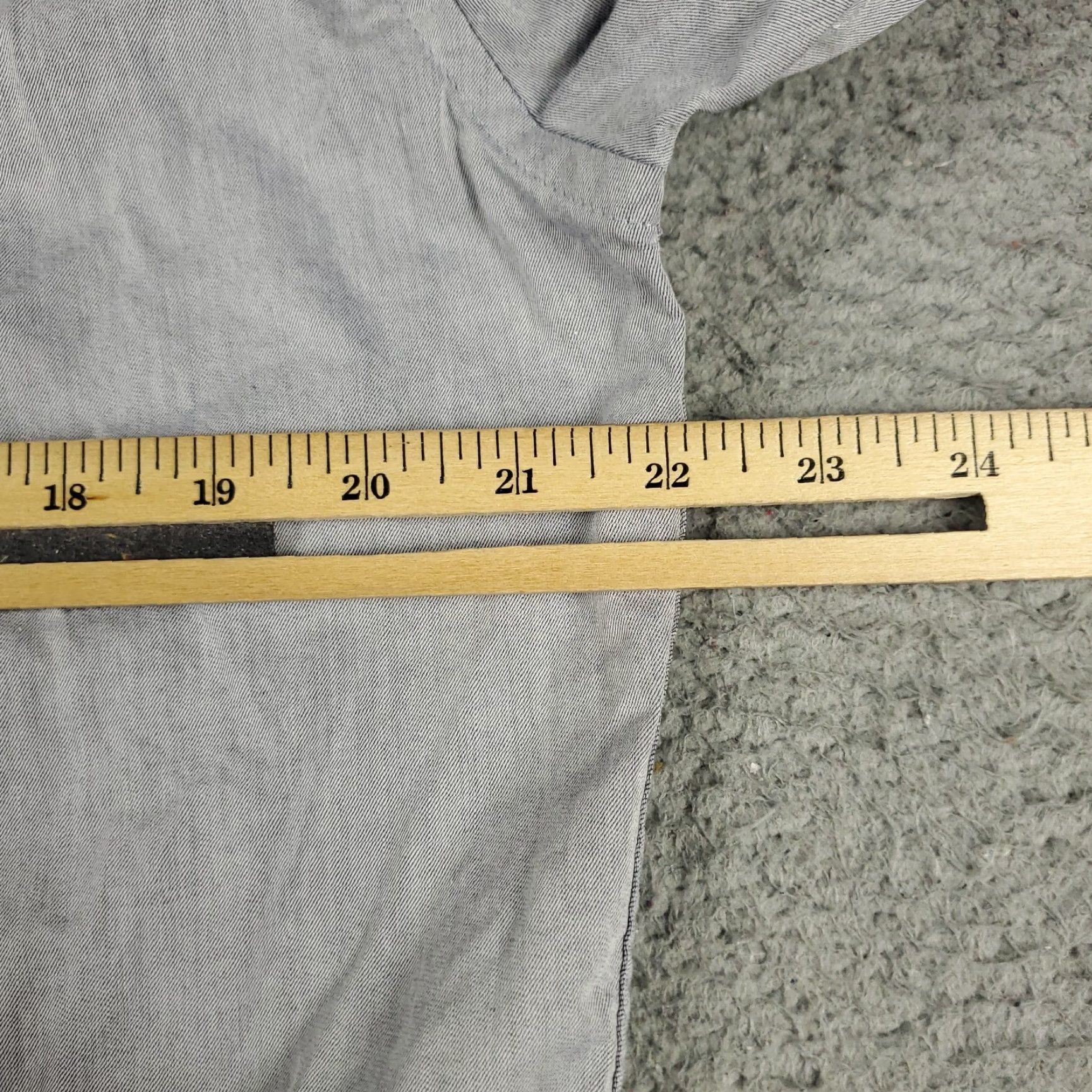 Vintage Duchamp Shirt Mens Size 16.5 Large Gray Dress Button Up Long Sleeve Size 42R - 5 Thumbnail